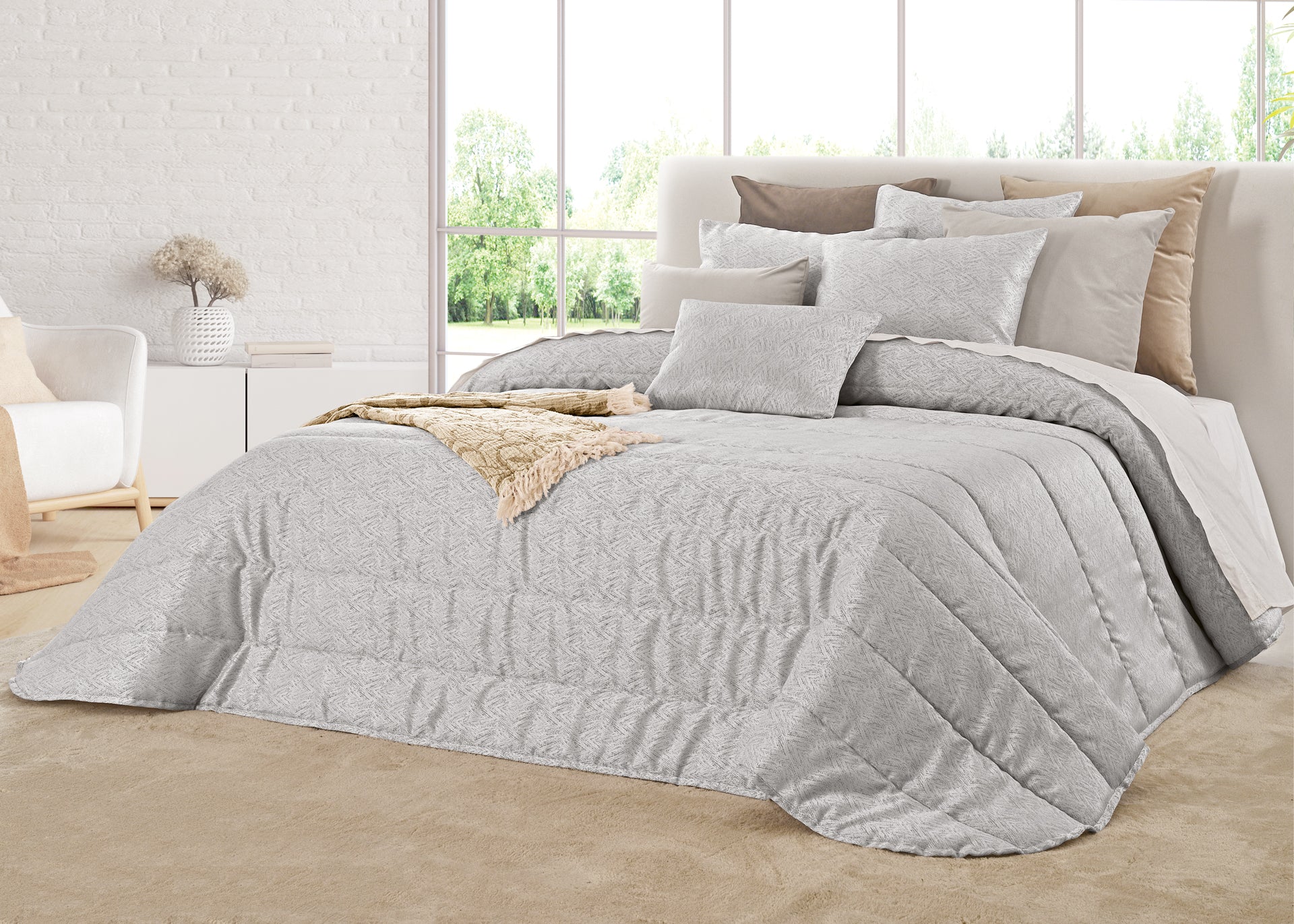 Edredom Bastia - Cinza