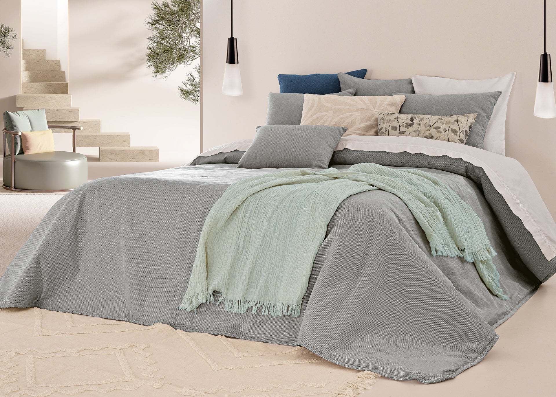 Edredom Asti - Cinza