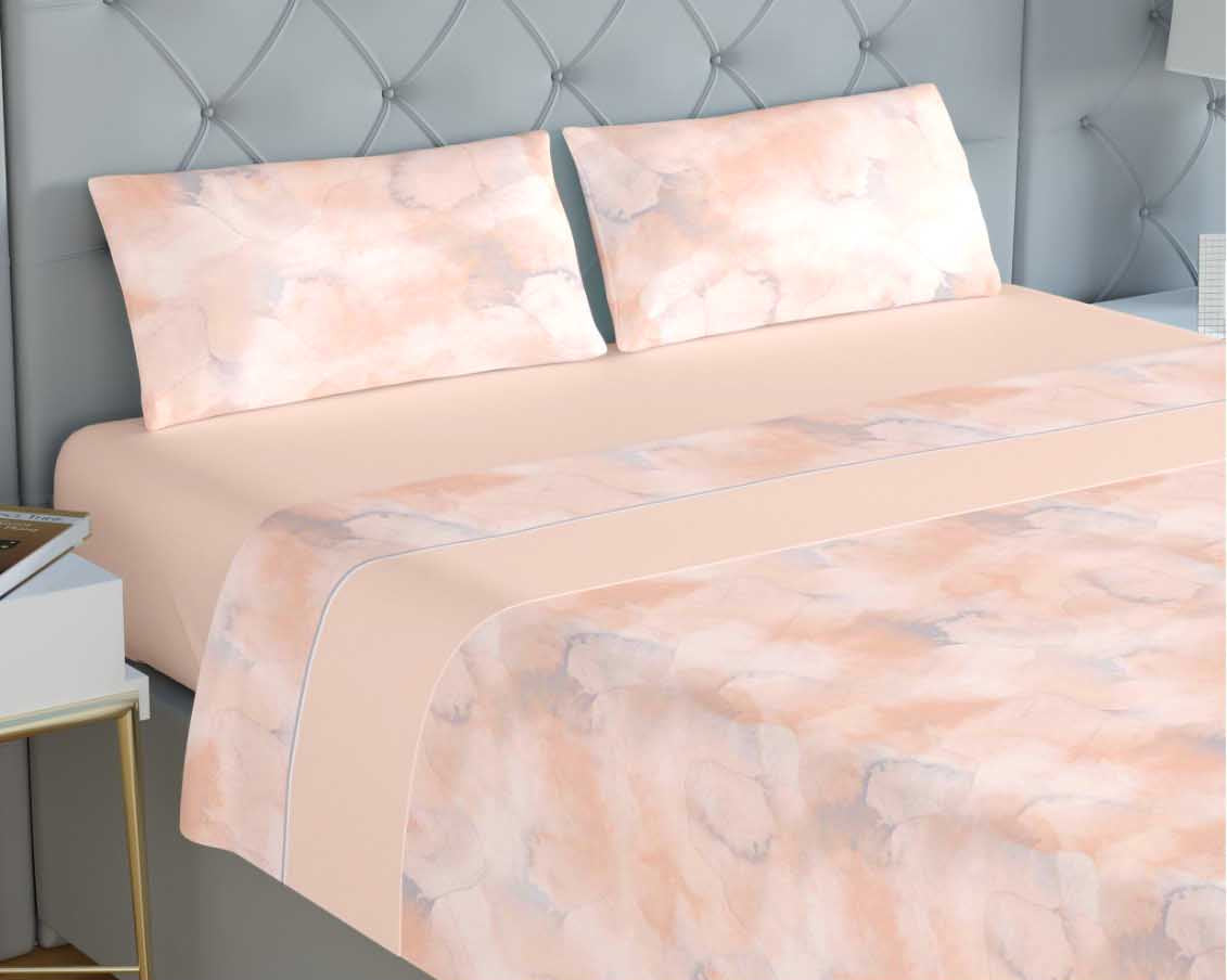 Jogo de Cama de Coralina Acra Salmão