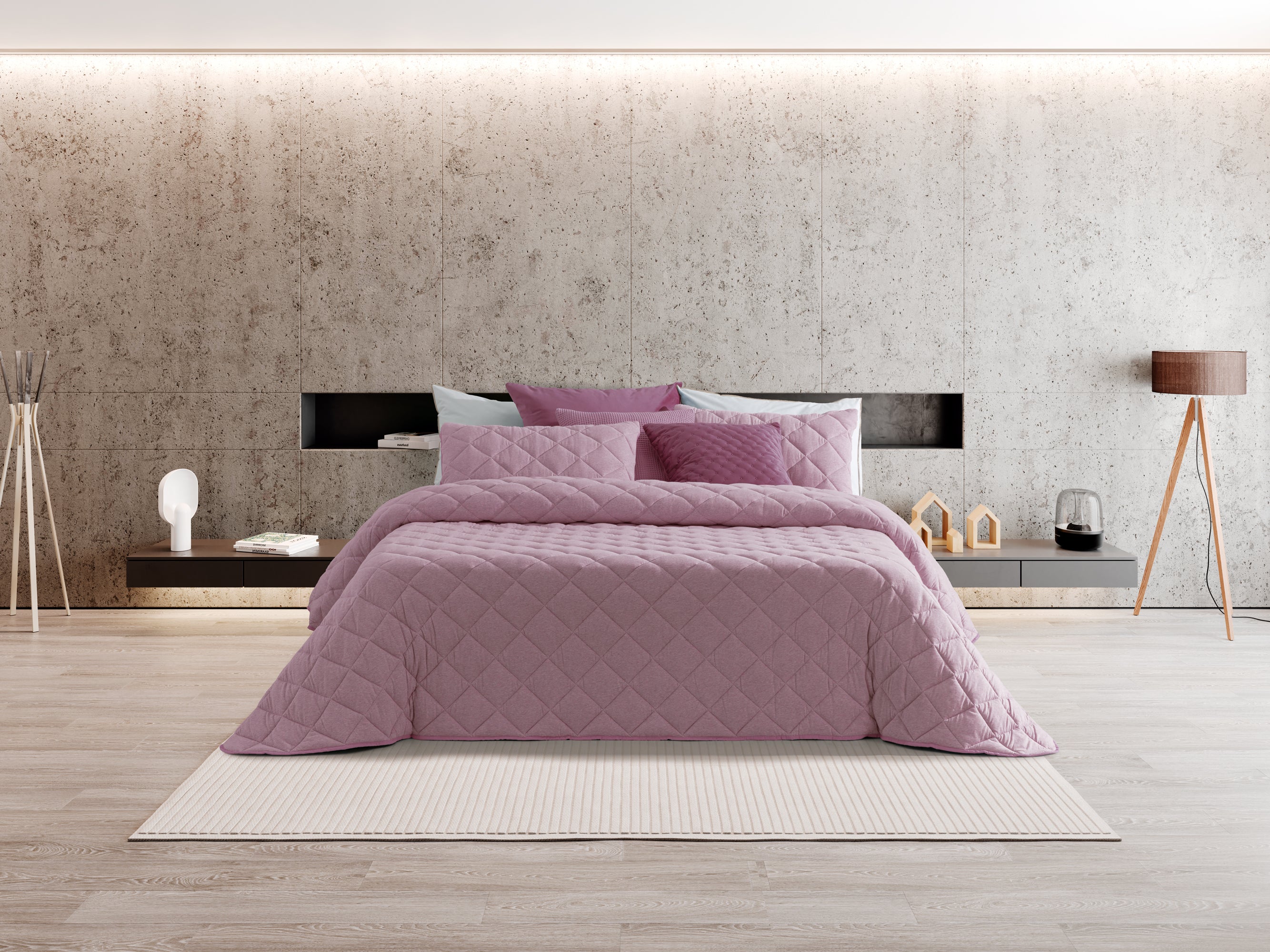 Edredom de Malha Jersey Baldi - Rosa