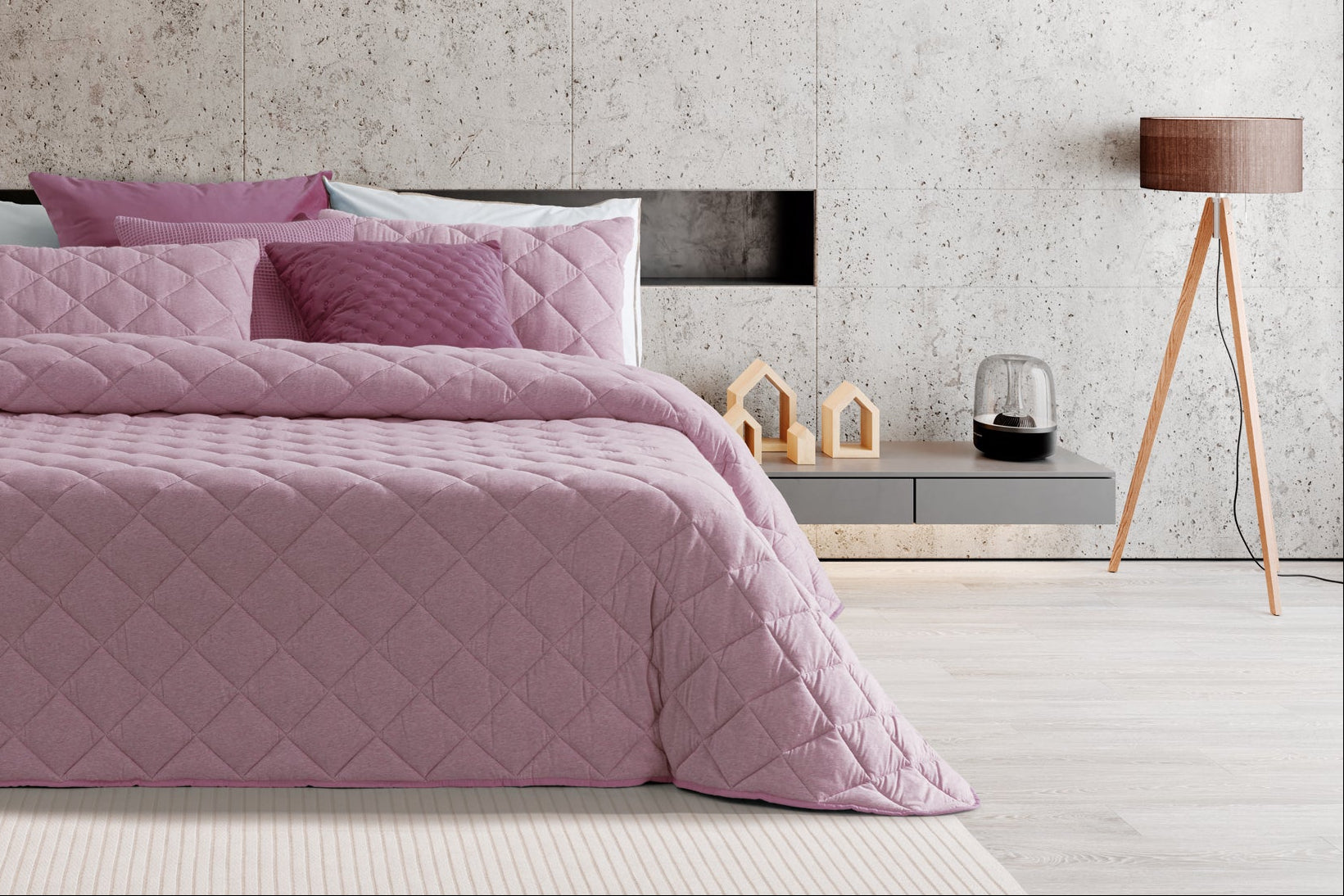 Edredom de Malha Jersey Baldi - Rosa
