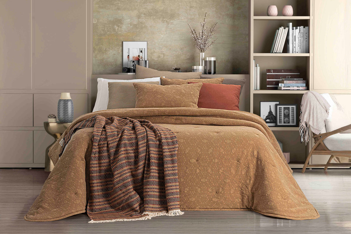 Colcha Jacquard Bruma Camel