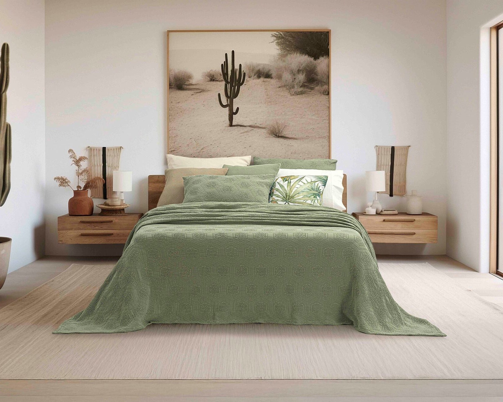 Colcha Jacquard Búzios Verde