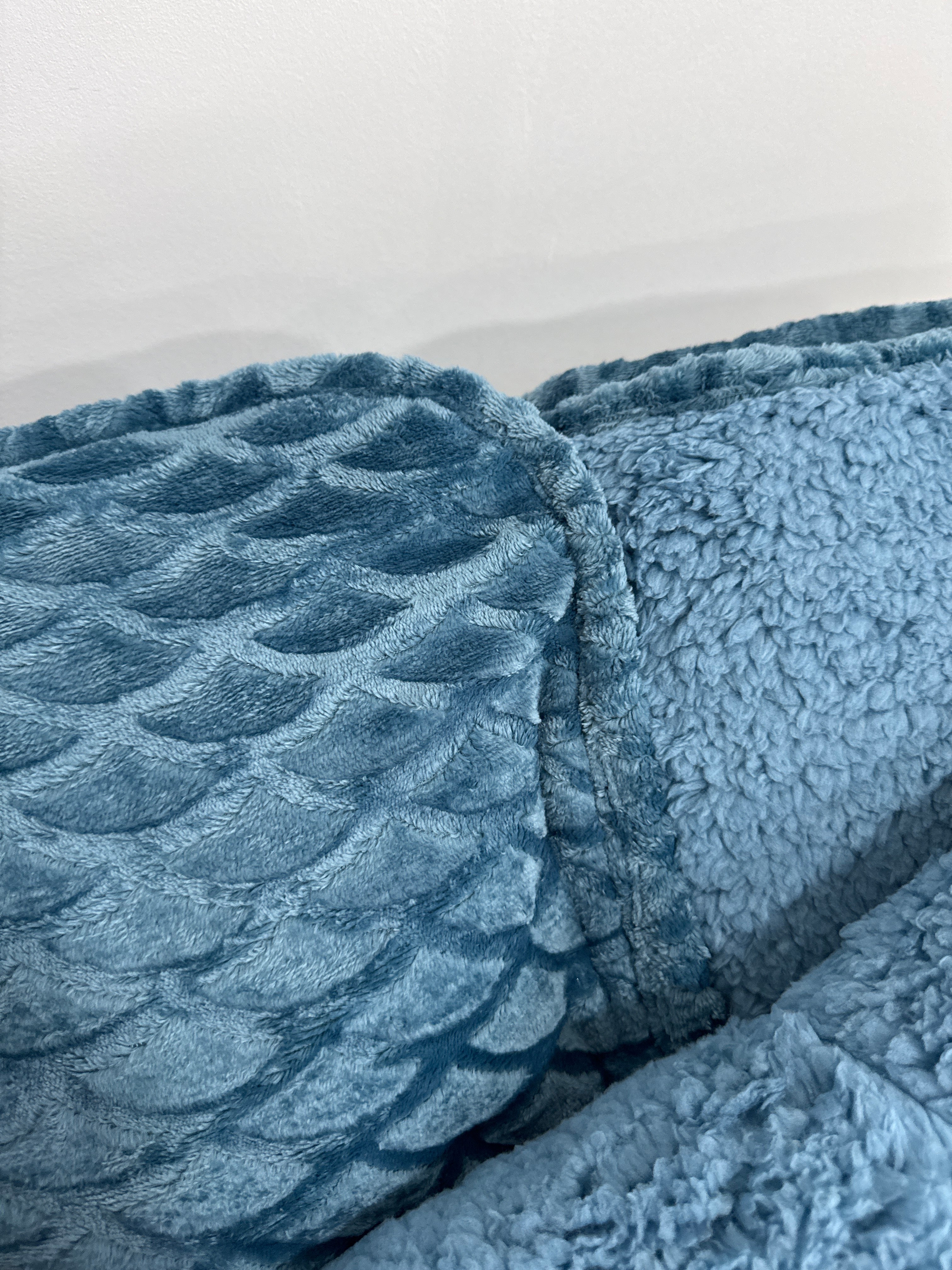 Edredom de Borrego Warm Conchas Azul