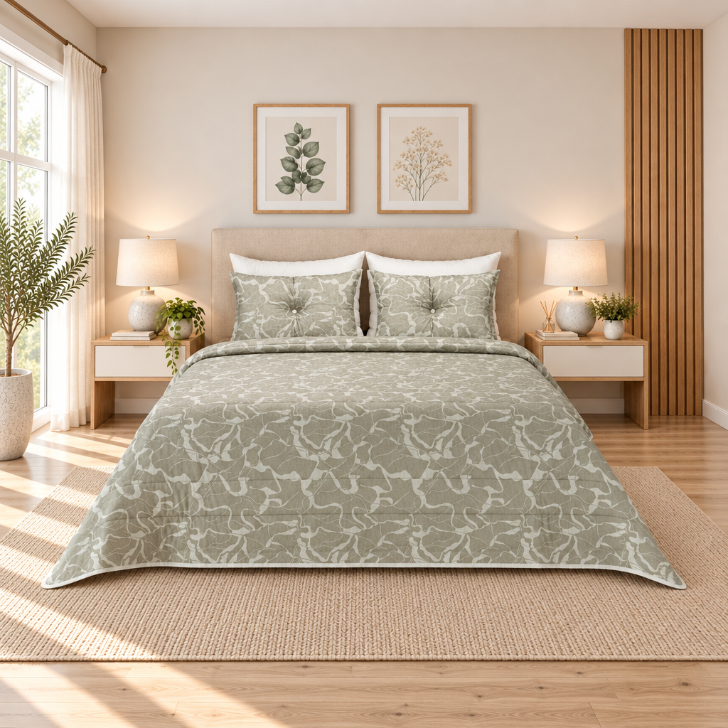 Edredão de Jacquard Calacatta Taupe