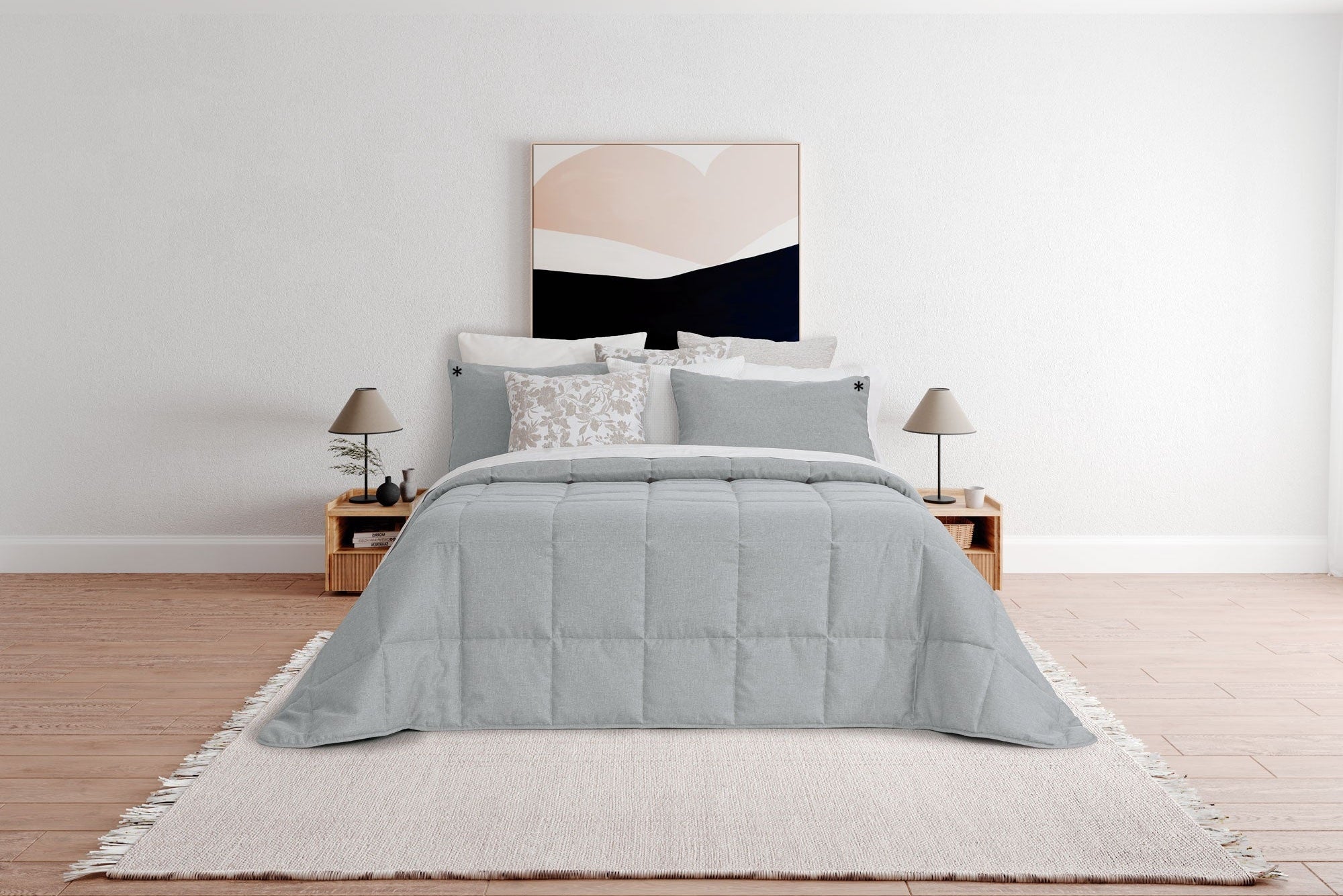 Colcha Linen Cloud Cinza