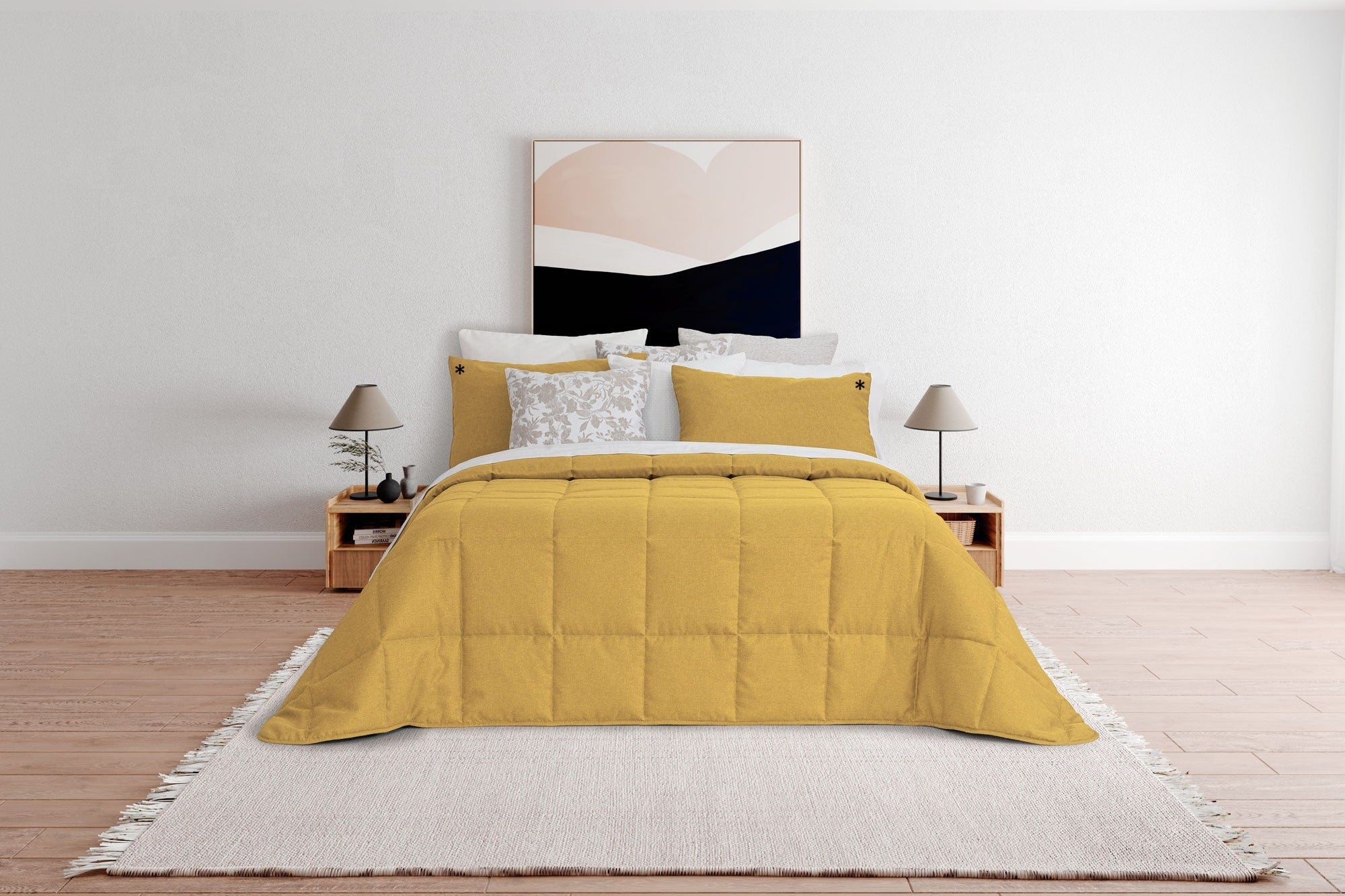 Colcha Linen Cloud Mostarda