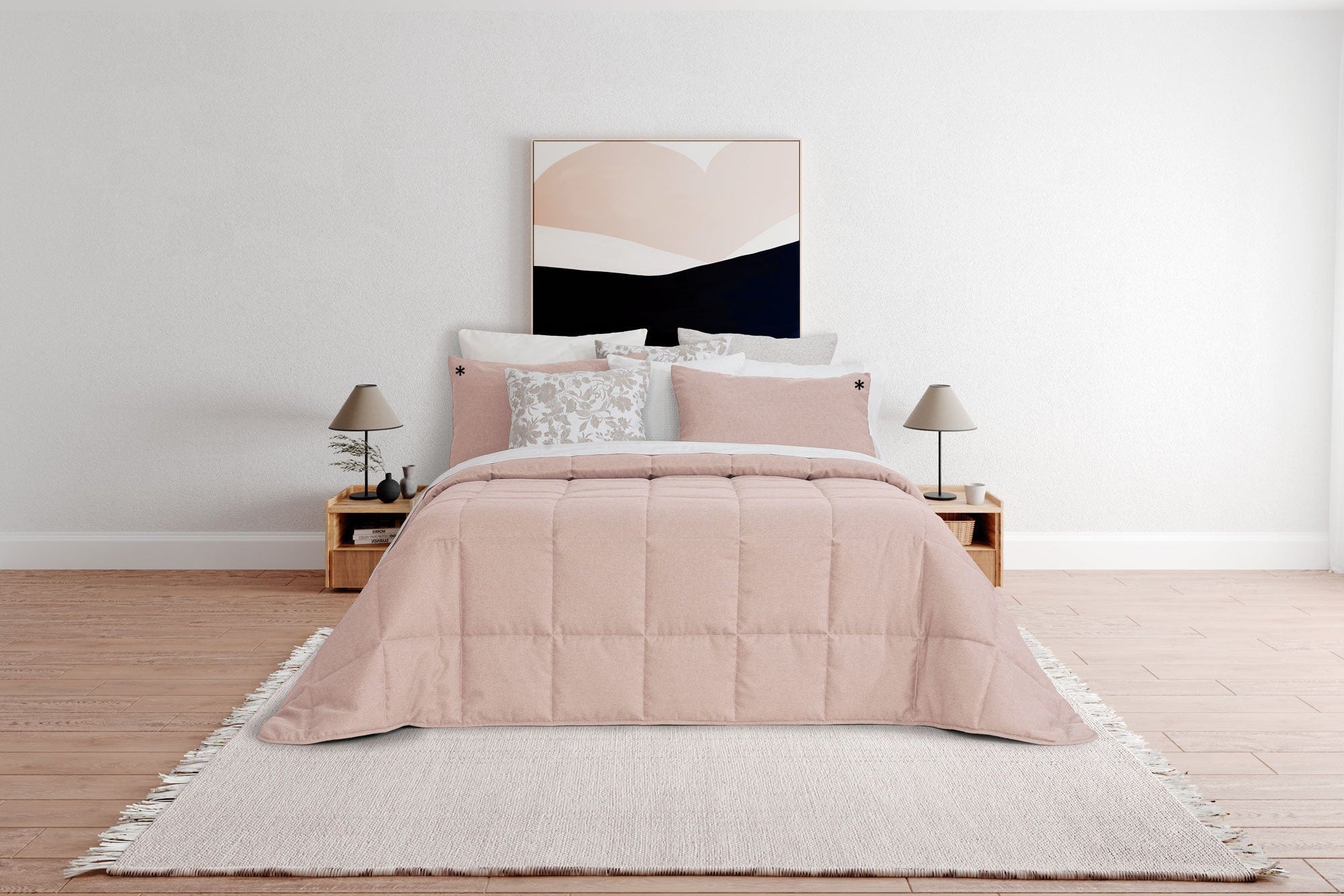 Colcha Linen Cloud Rosa