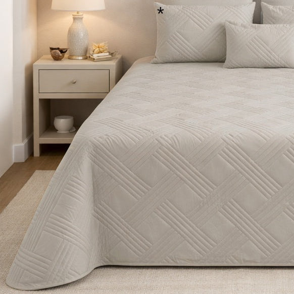 Colcha de Veludo Lux Cinza