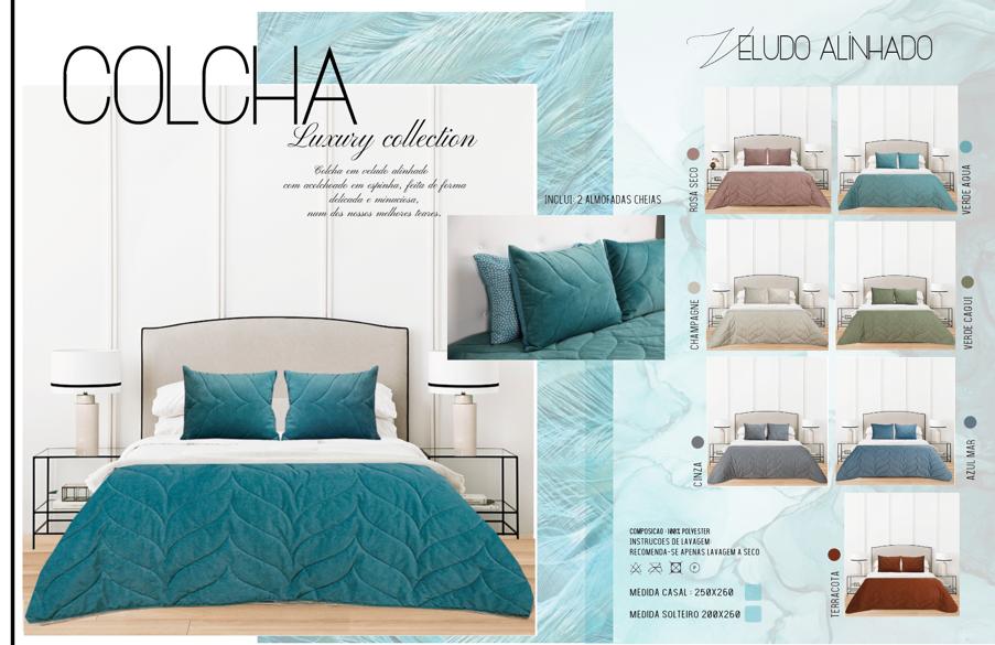 Colcha Veludo Alinhado