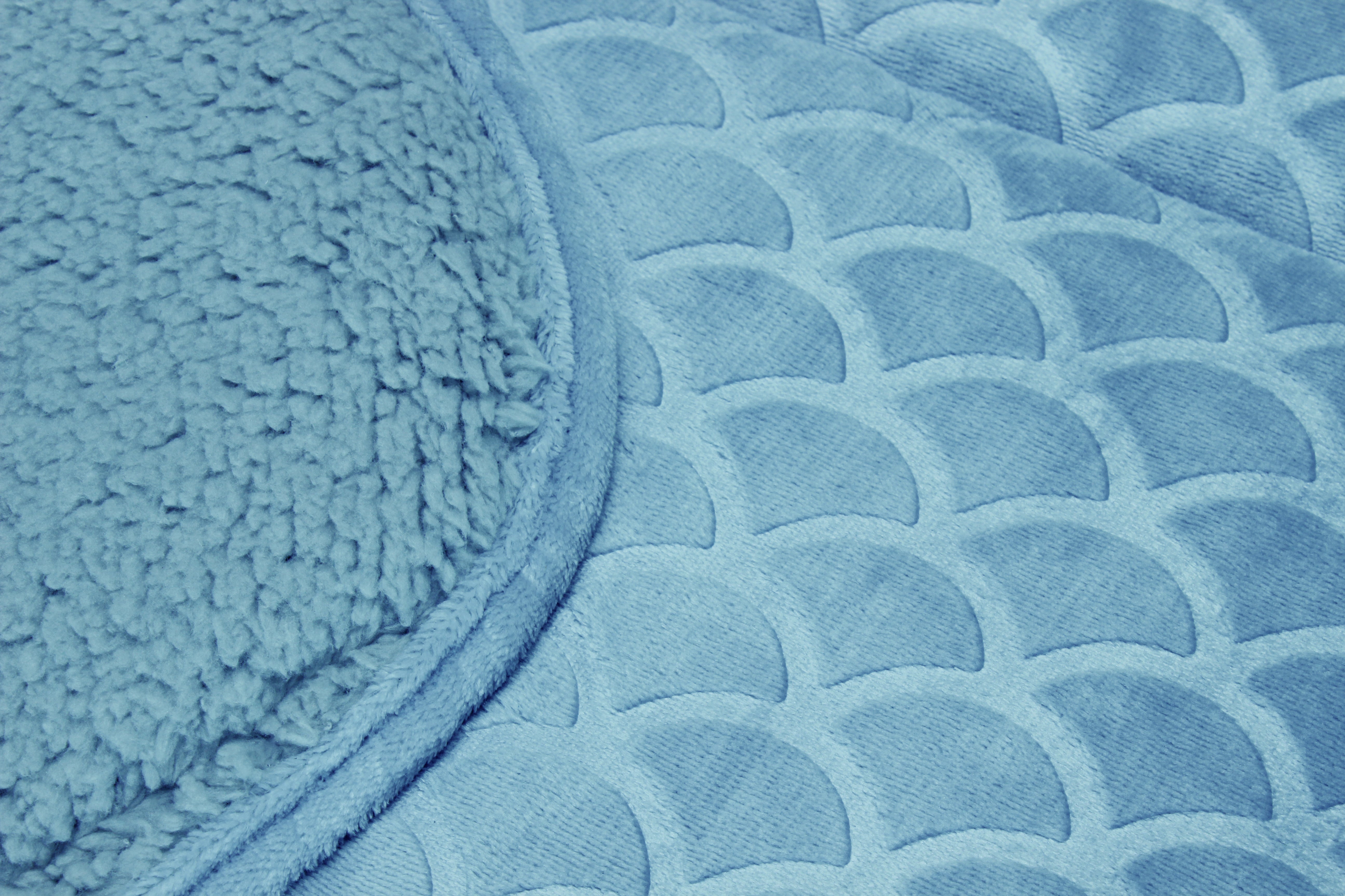 Edredom de Borrego Warm Conchas Azul