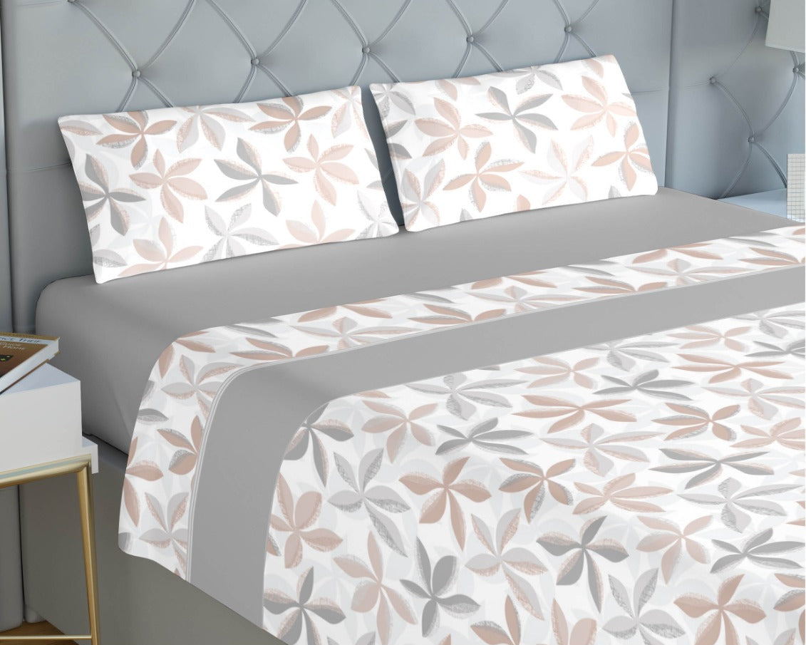 Jogo de Cama de Coralina Laura Cinza