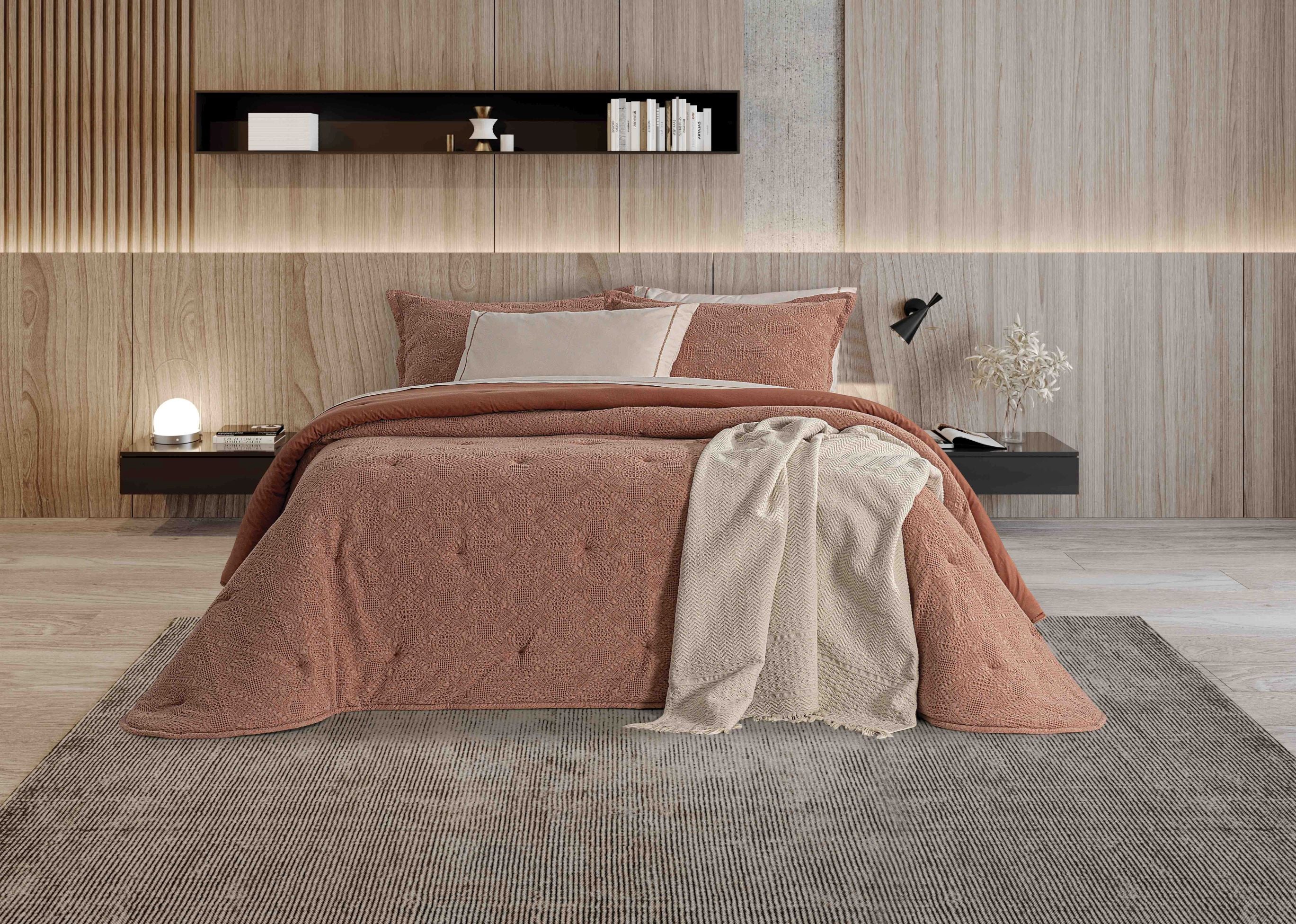 Colcha Frésia - Terracota