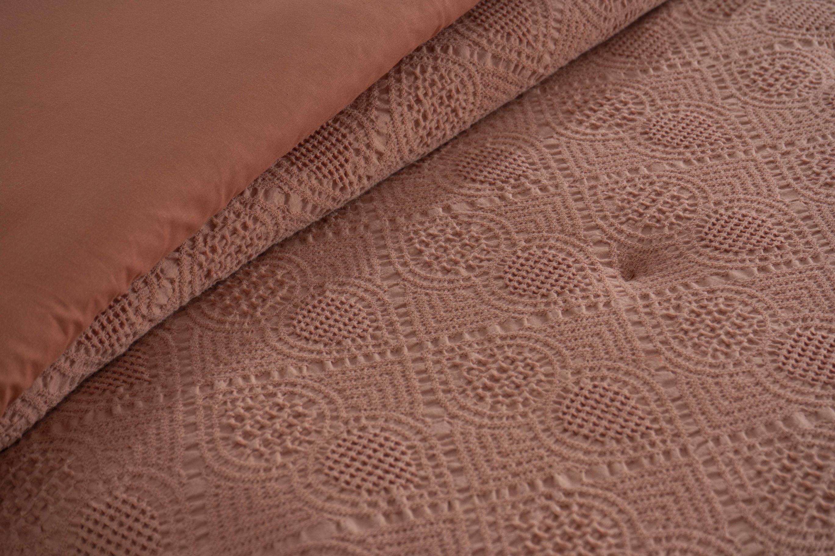 Colcha Frésia - Terracota