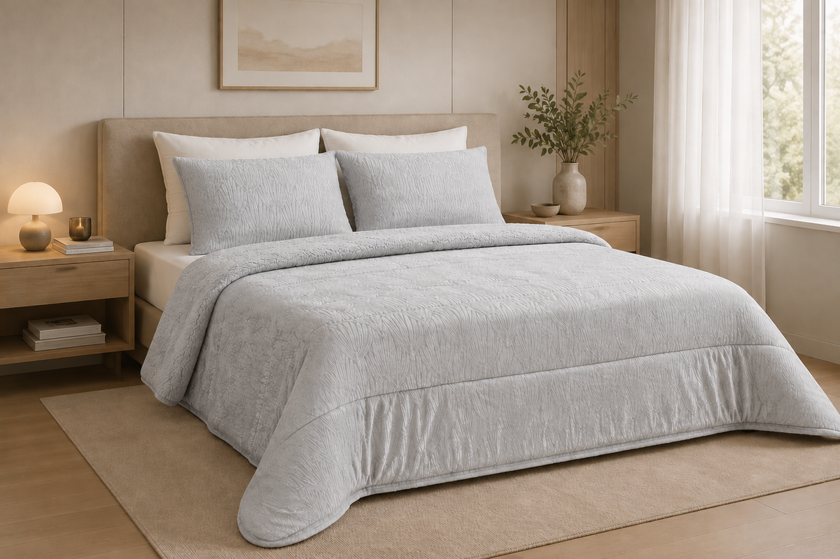Edredom de Borrego Warm Hosaki Cinza