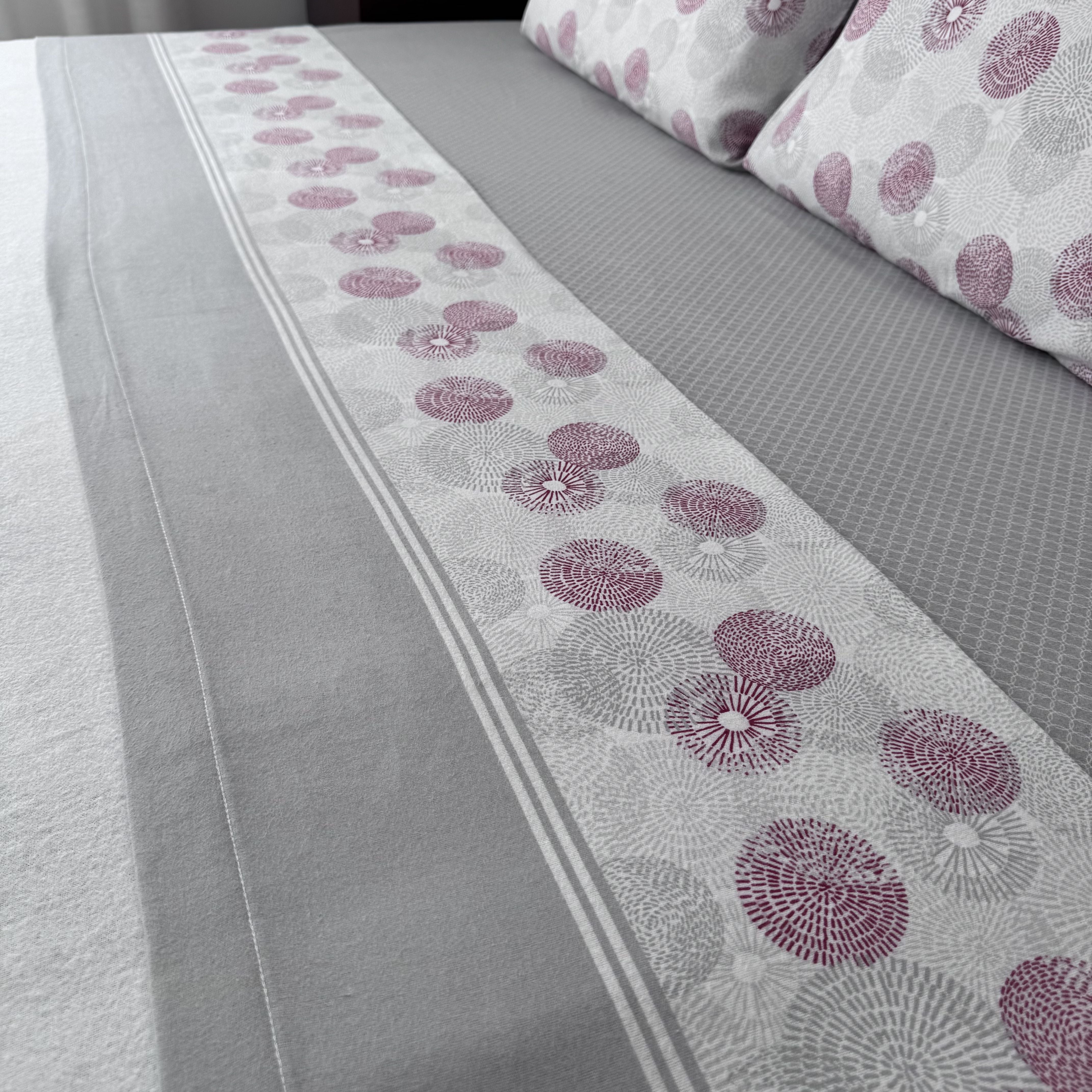 Lençóis de Cama Flanela Bloom Cinza