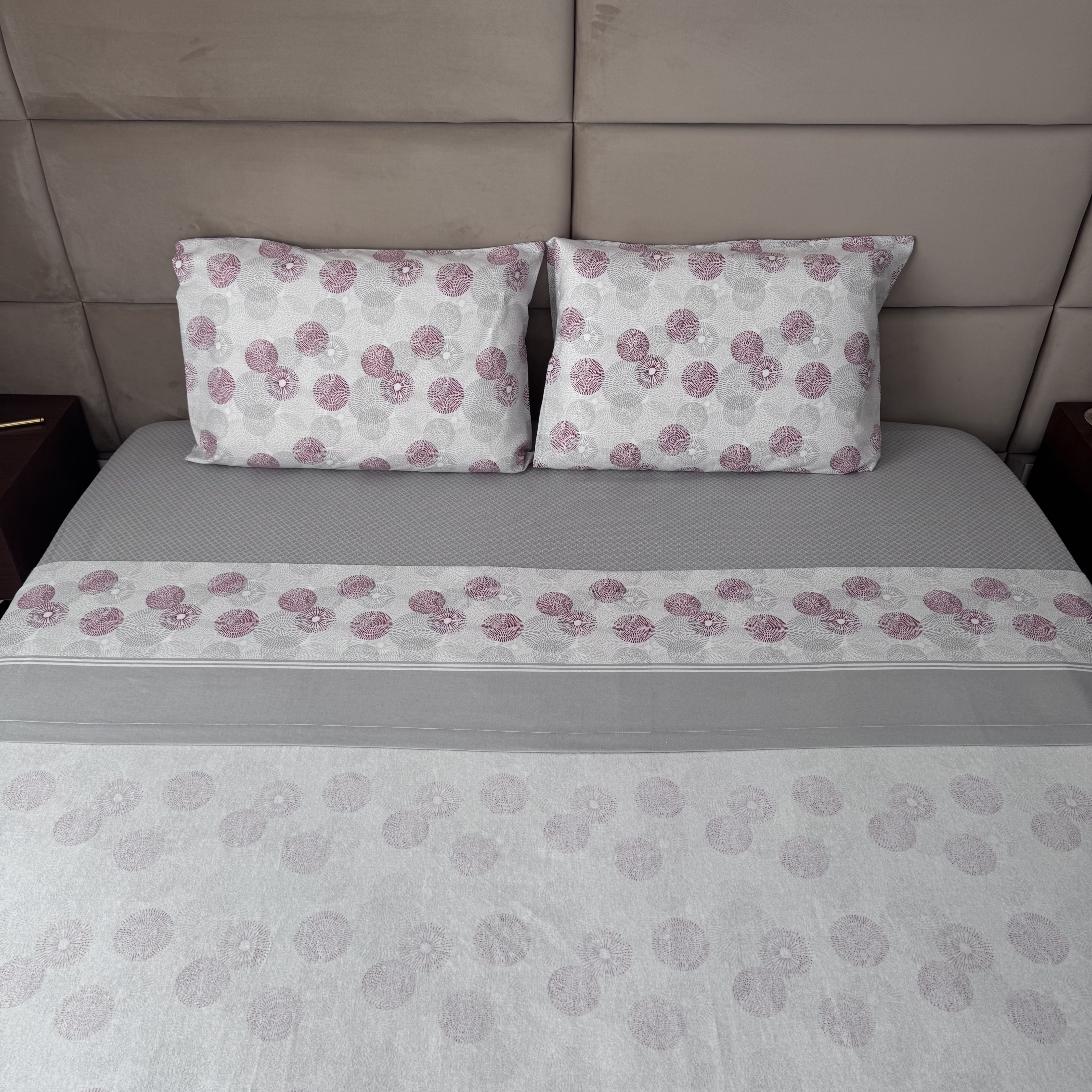 Lençóis de Cama Flanela Bloom Cinza