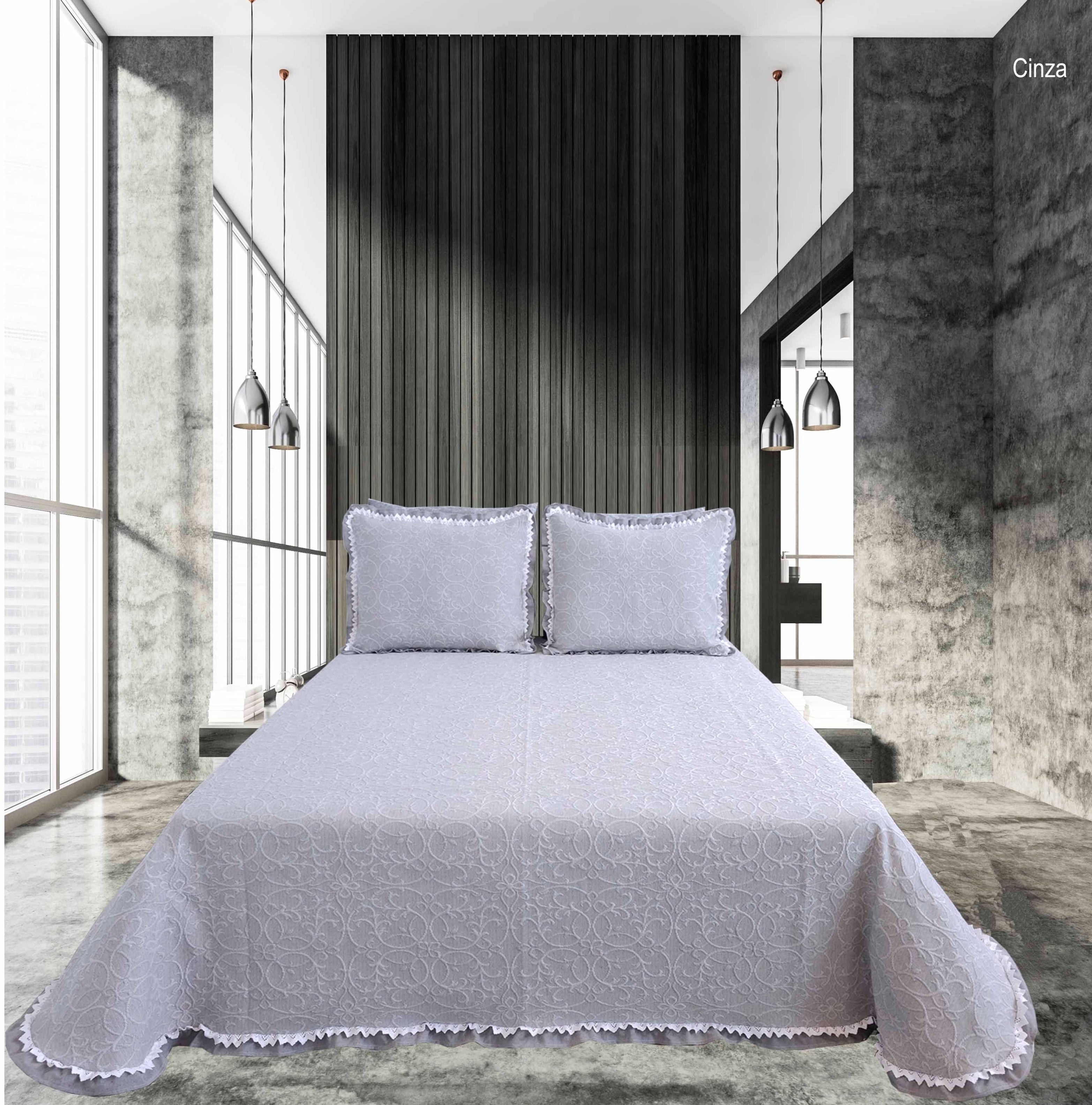 Colcha Valença - Cinza