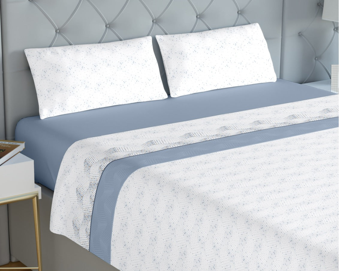 Jogo de Cama de Coralina Hamburgo Azul
