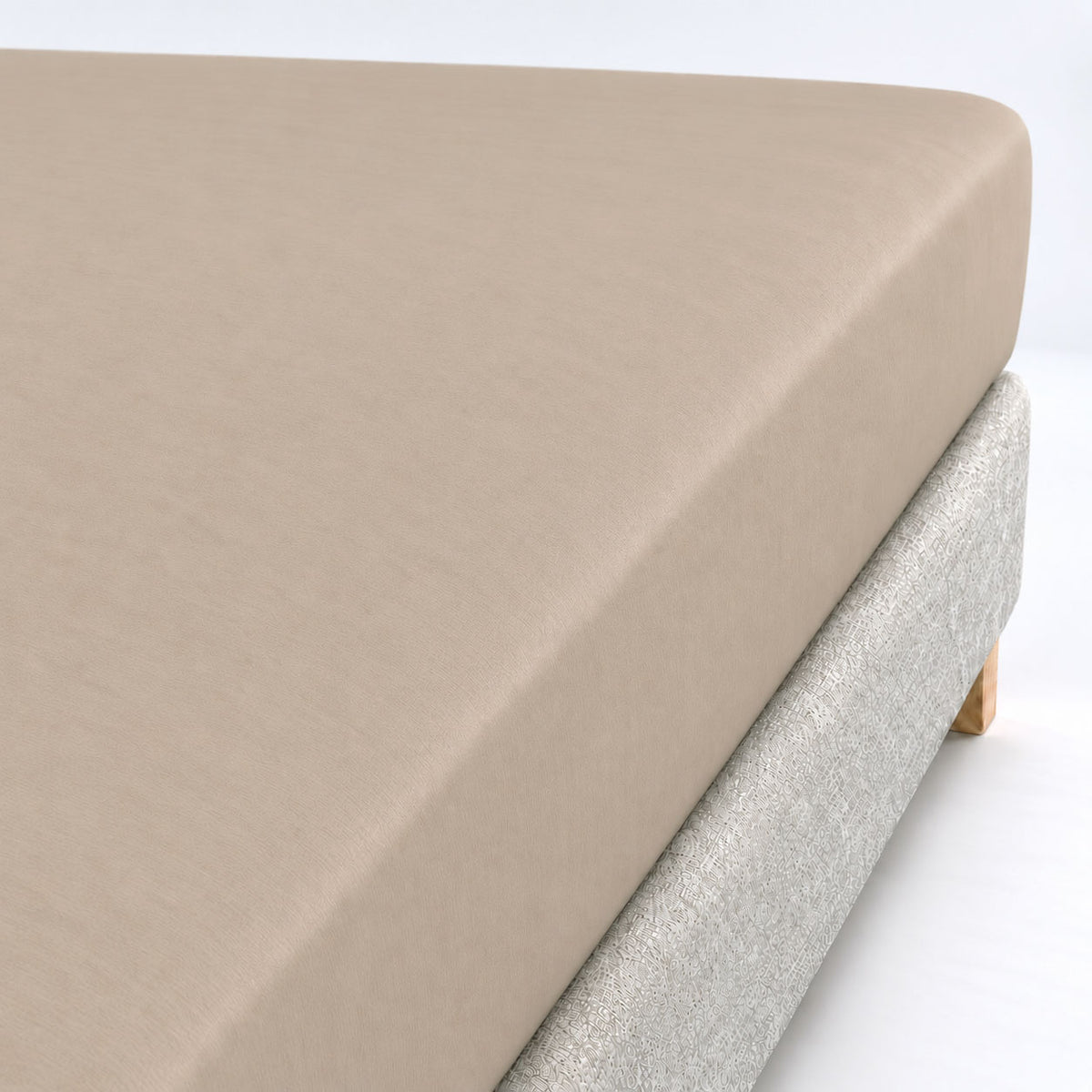Lençol de Baixo Taupe Ajustável com Elástico