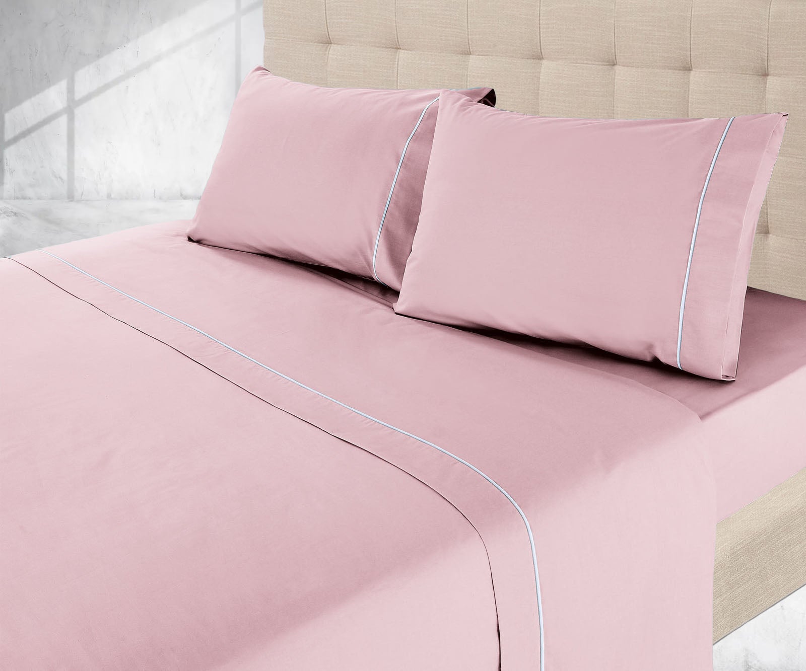 Lençóis de Cama Lisos Rosa Velho