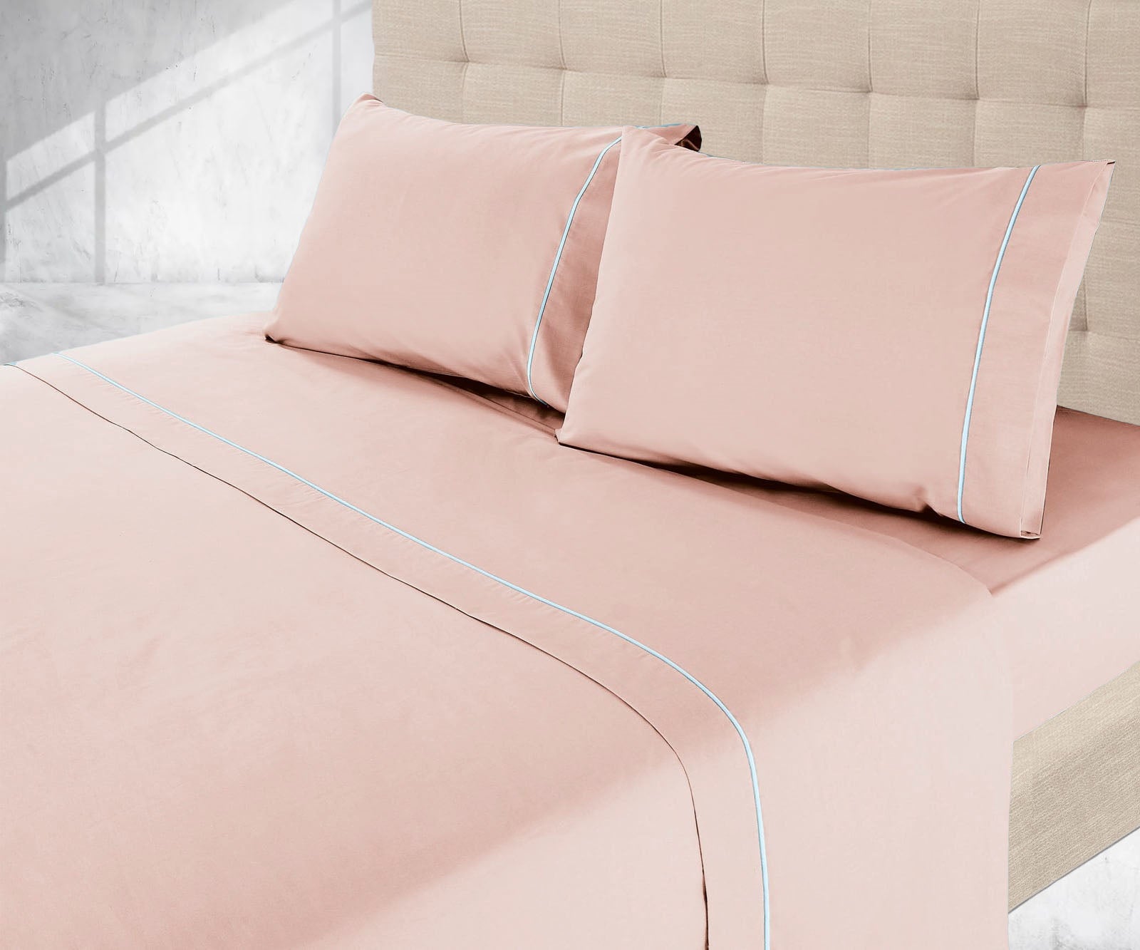 Lençóis de Cama Lisos Salmão