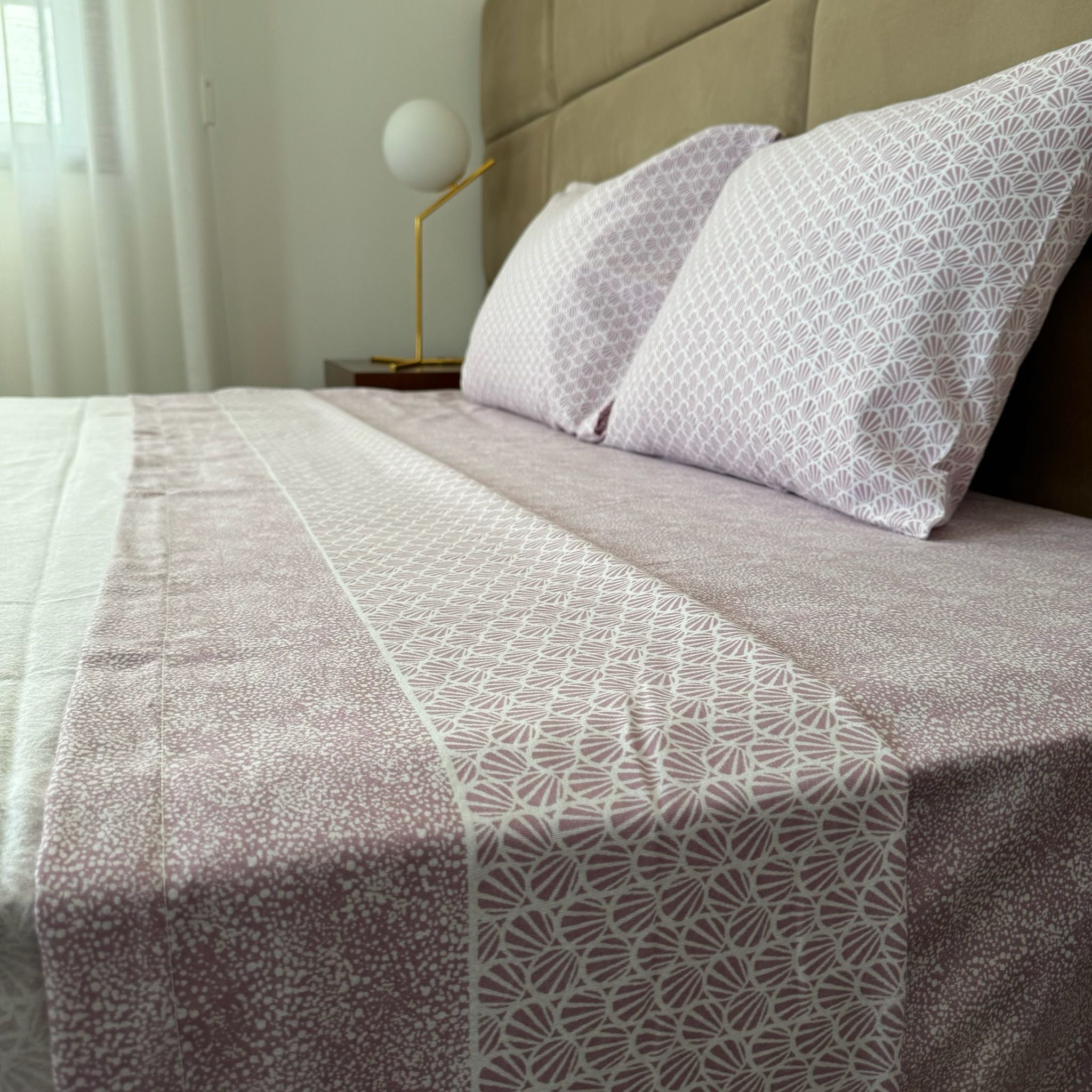 Lençóis de Flanela Concha Rosa