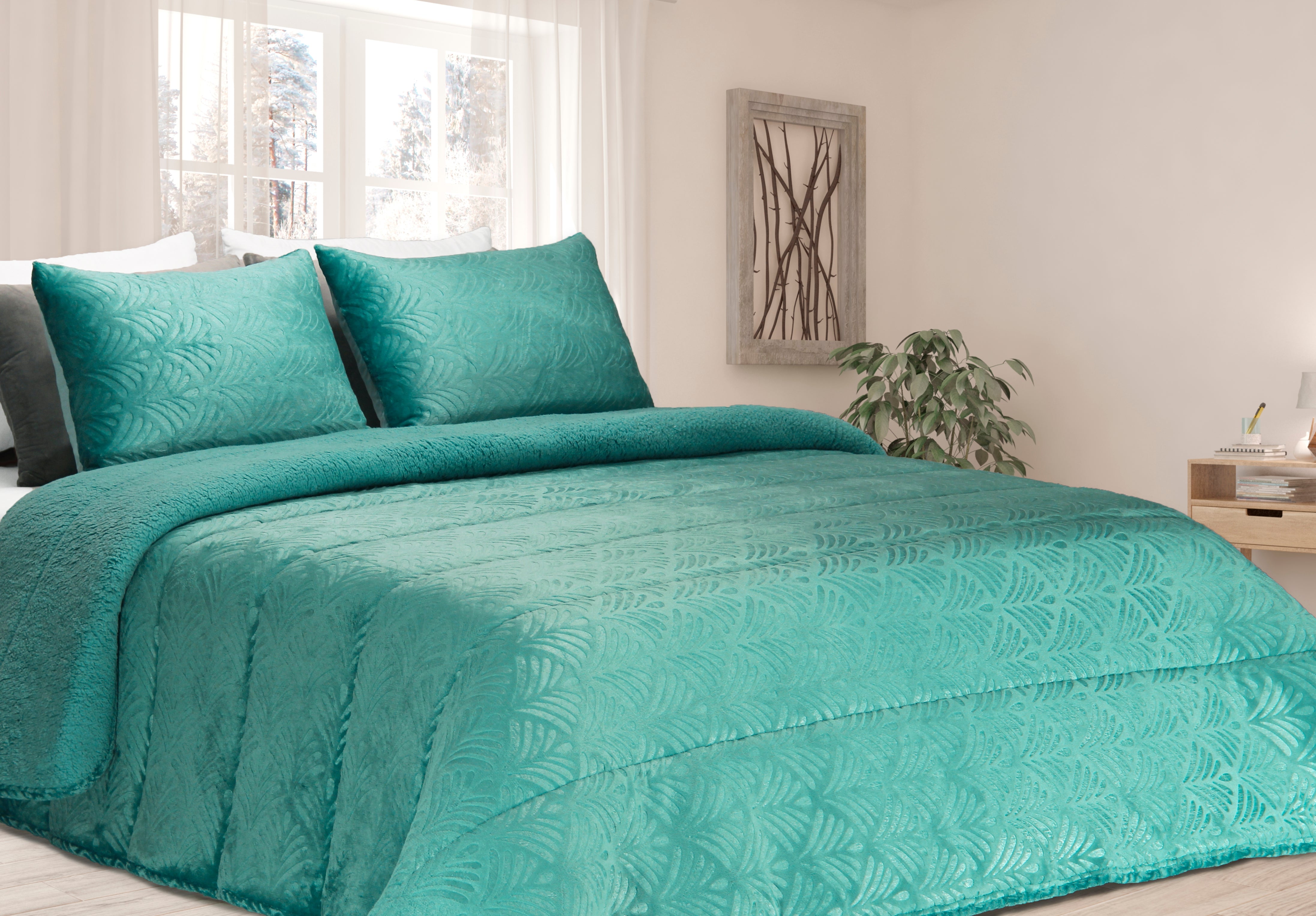 Edredom de Borrego Warm Leque Verde