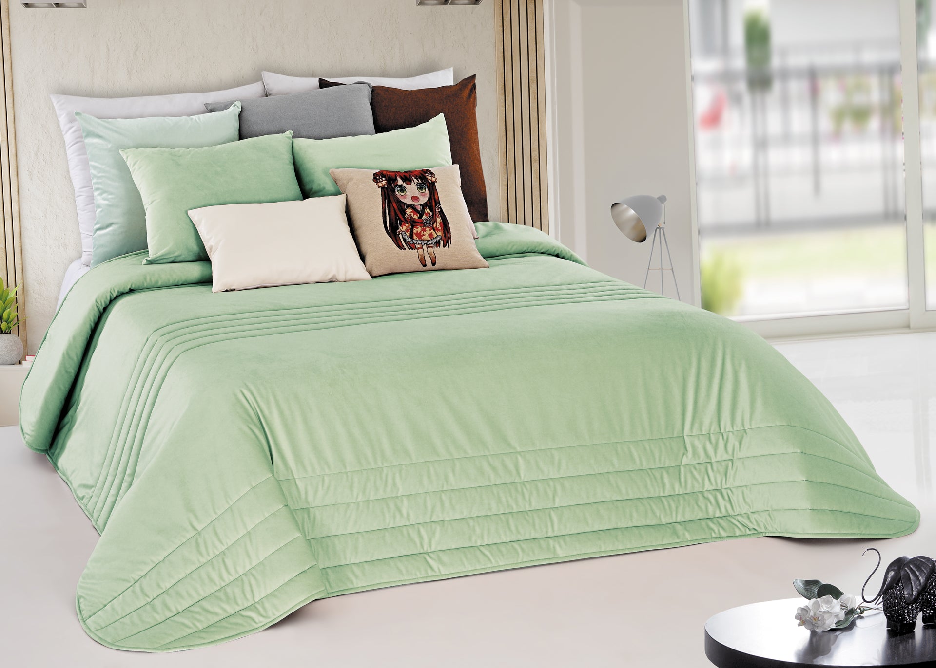 Edredom Mogno 2 Verde Alface