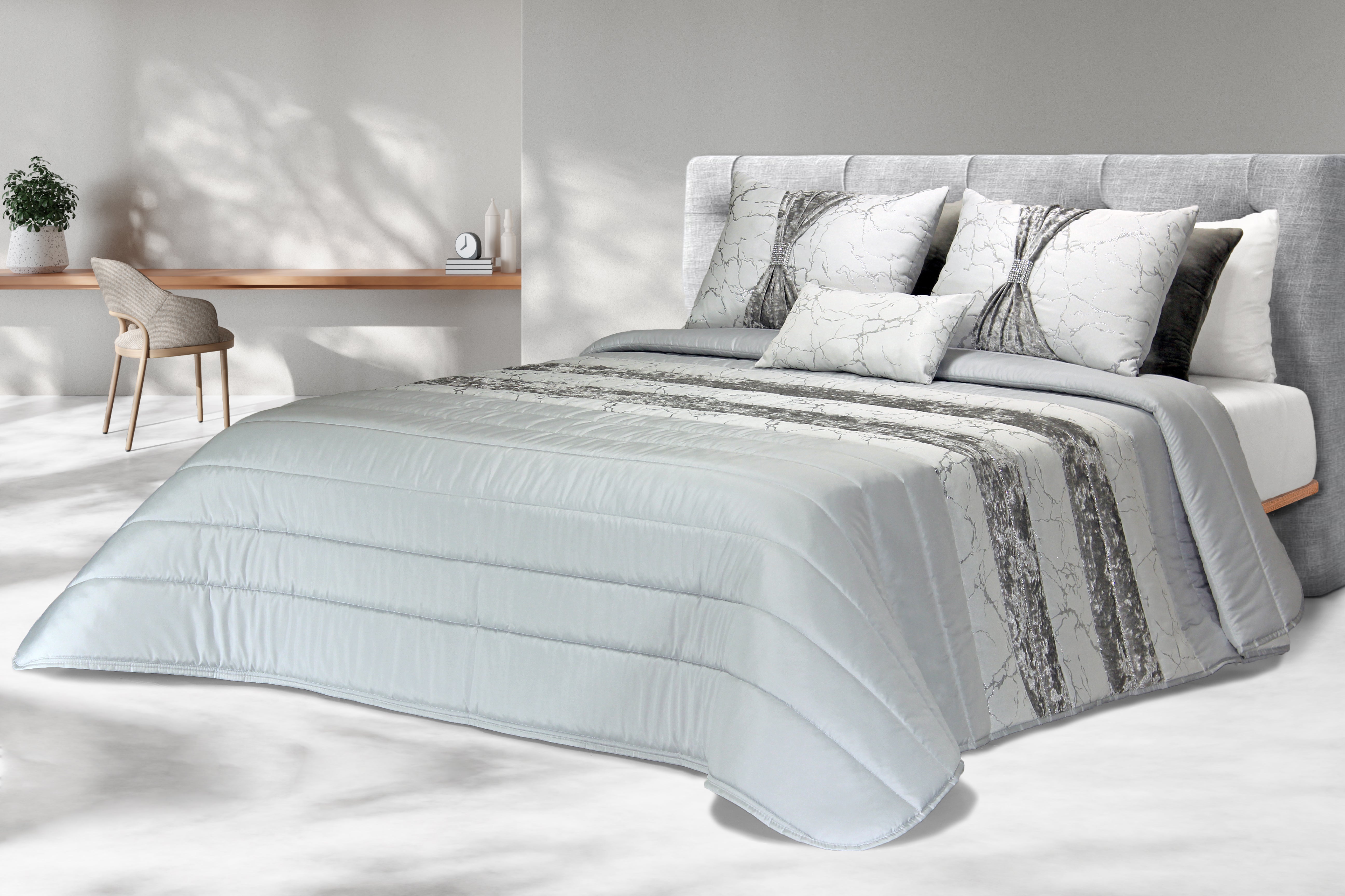 Edredom Murano Cinza