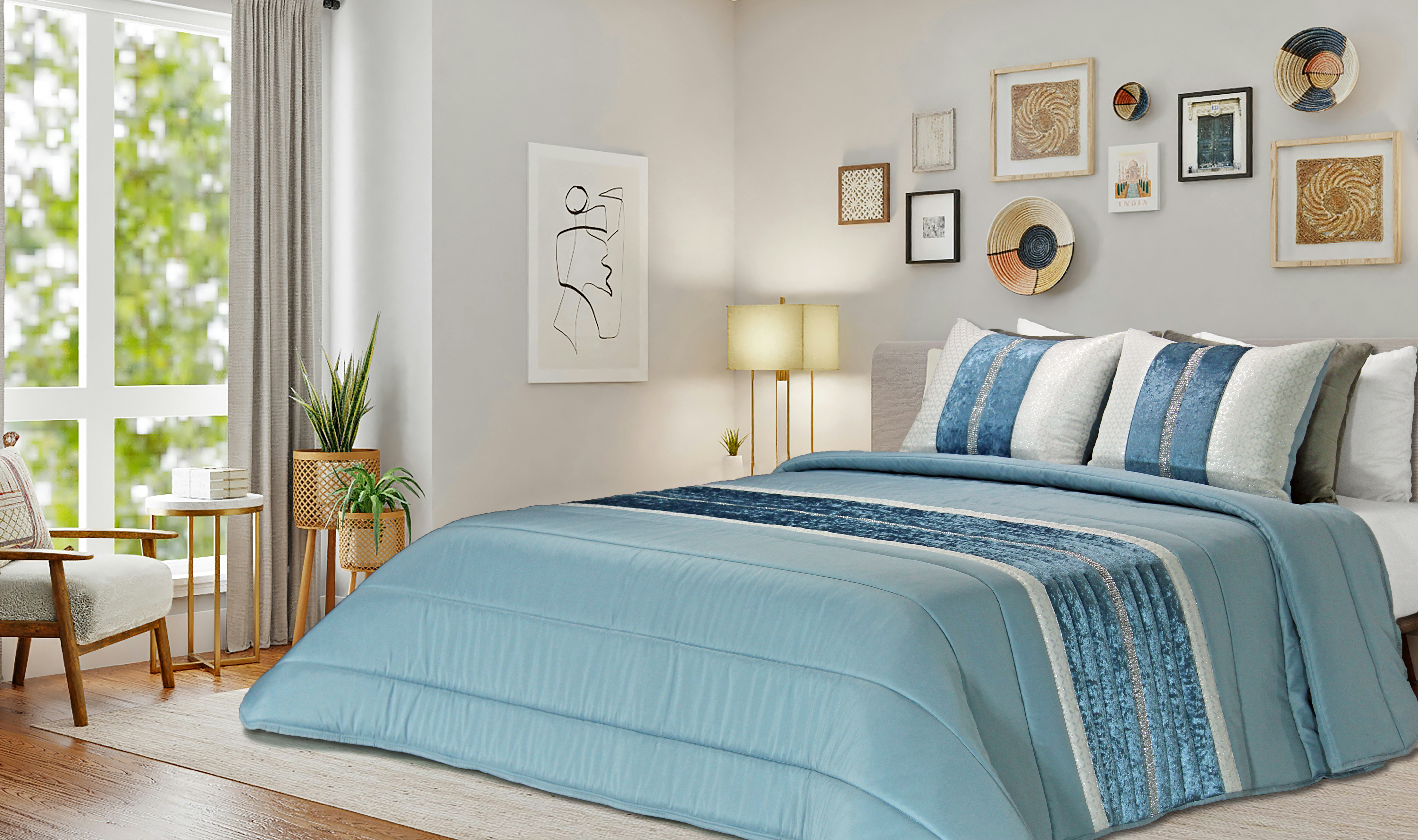 Edredom Nice - Azul Celeste