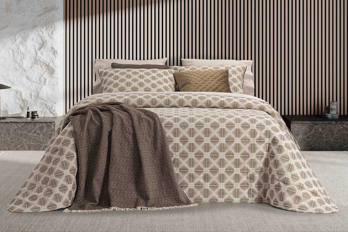 Colcha Jacquard Oslo Camel