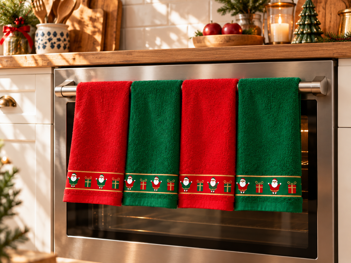 Panos de Cozinha de Natal Pai Natal