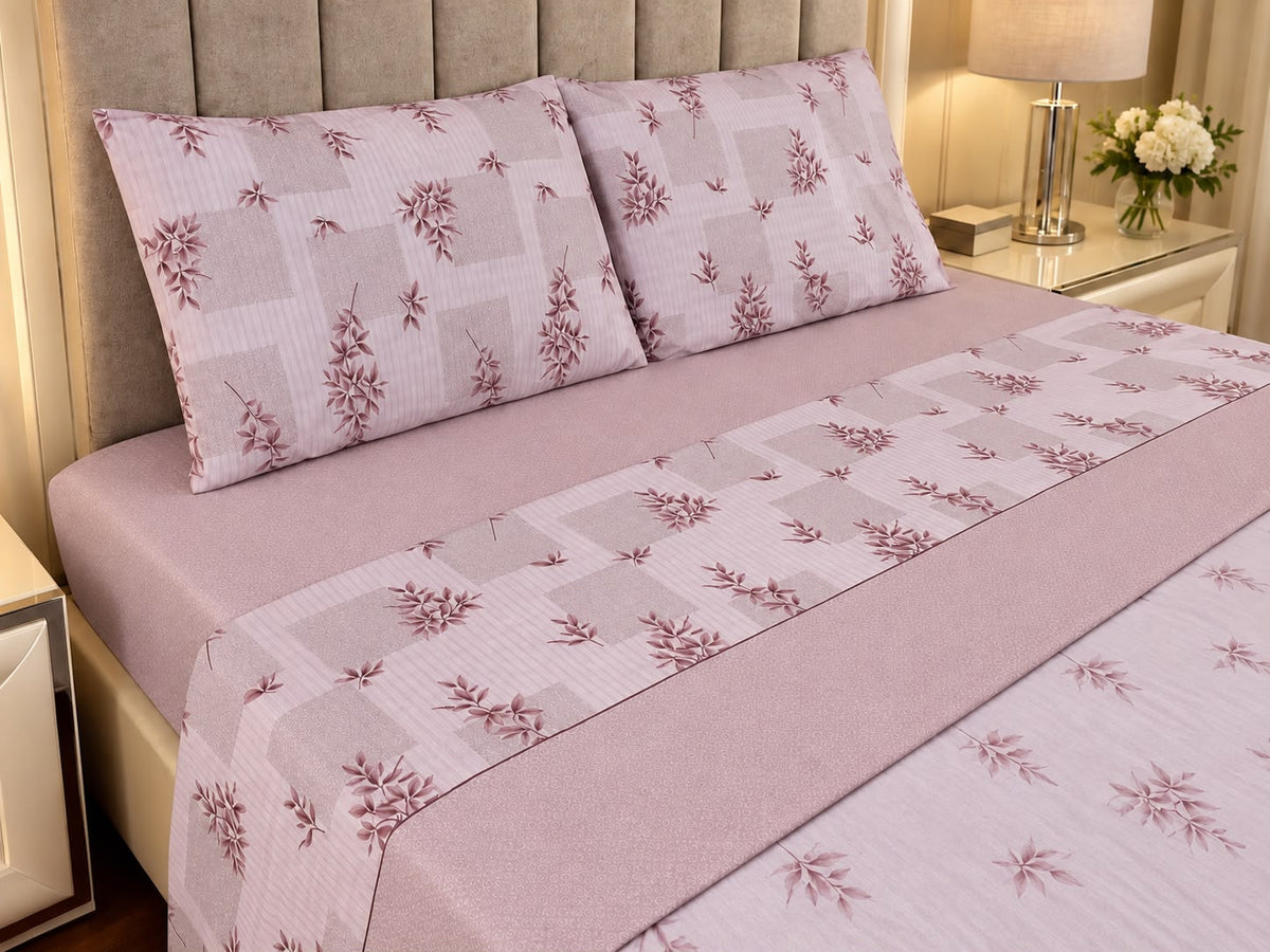 Jogo de Lençóis de Cama Flanela Area Rosa