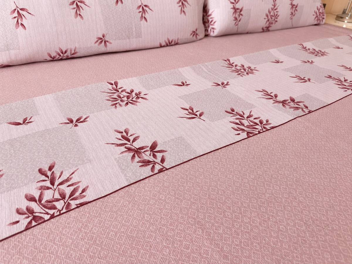 Jogo de Lençóis de Cama Flanela Area Rosa