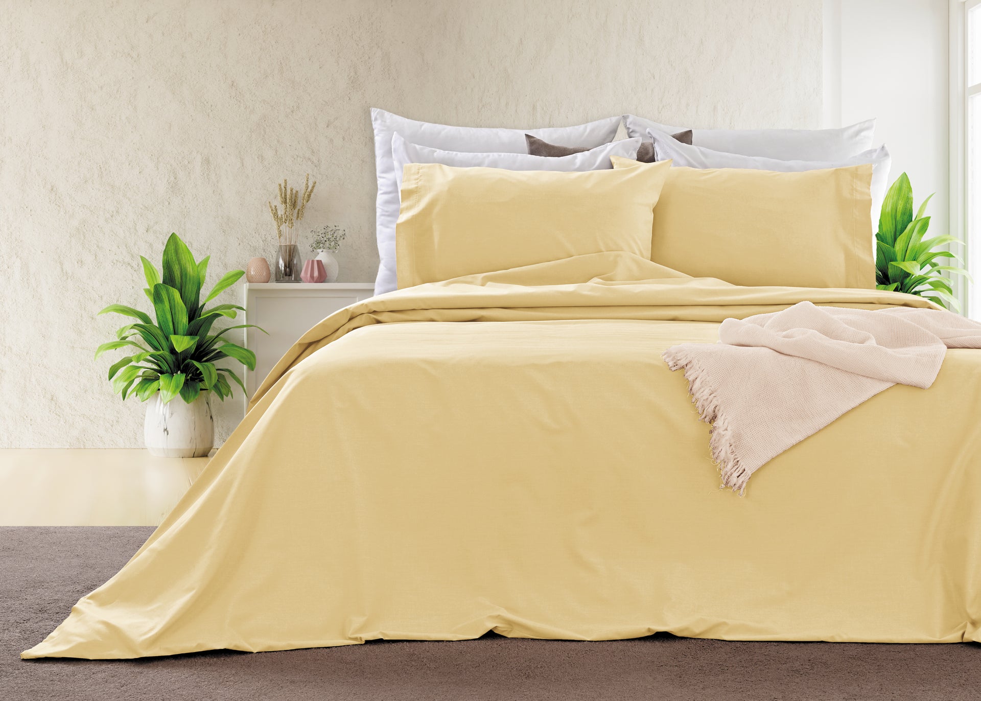 Capa de Edredom Para Hotelaria Classic Amarelo