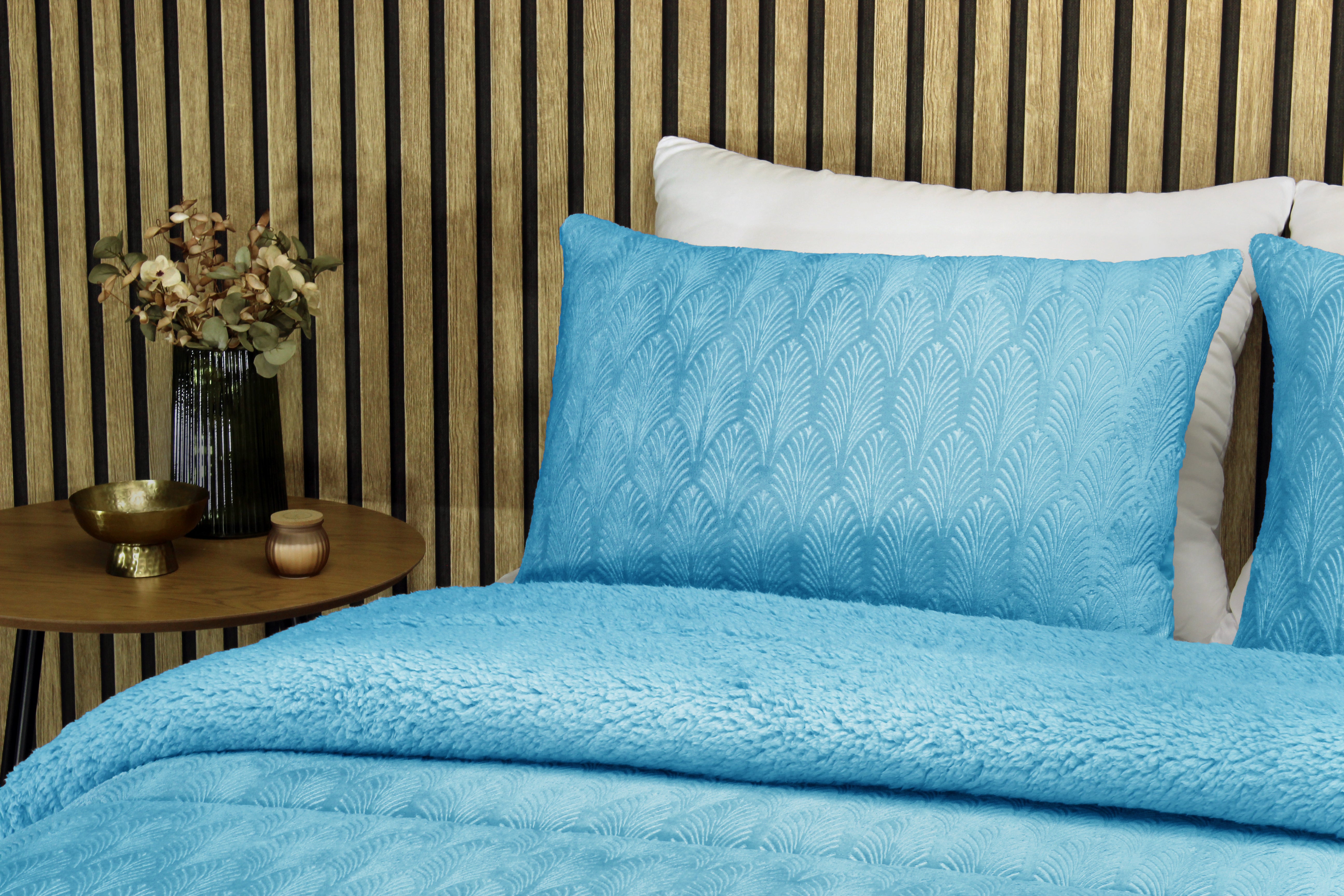 Edredom de Borrego Warm Pacífico Azul