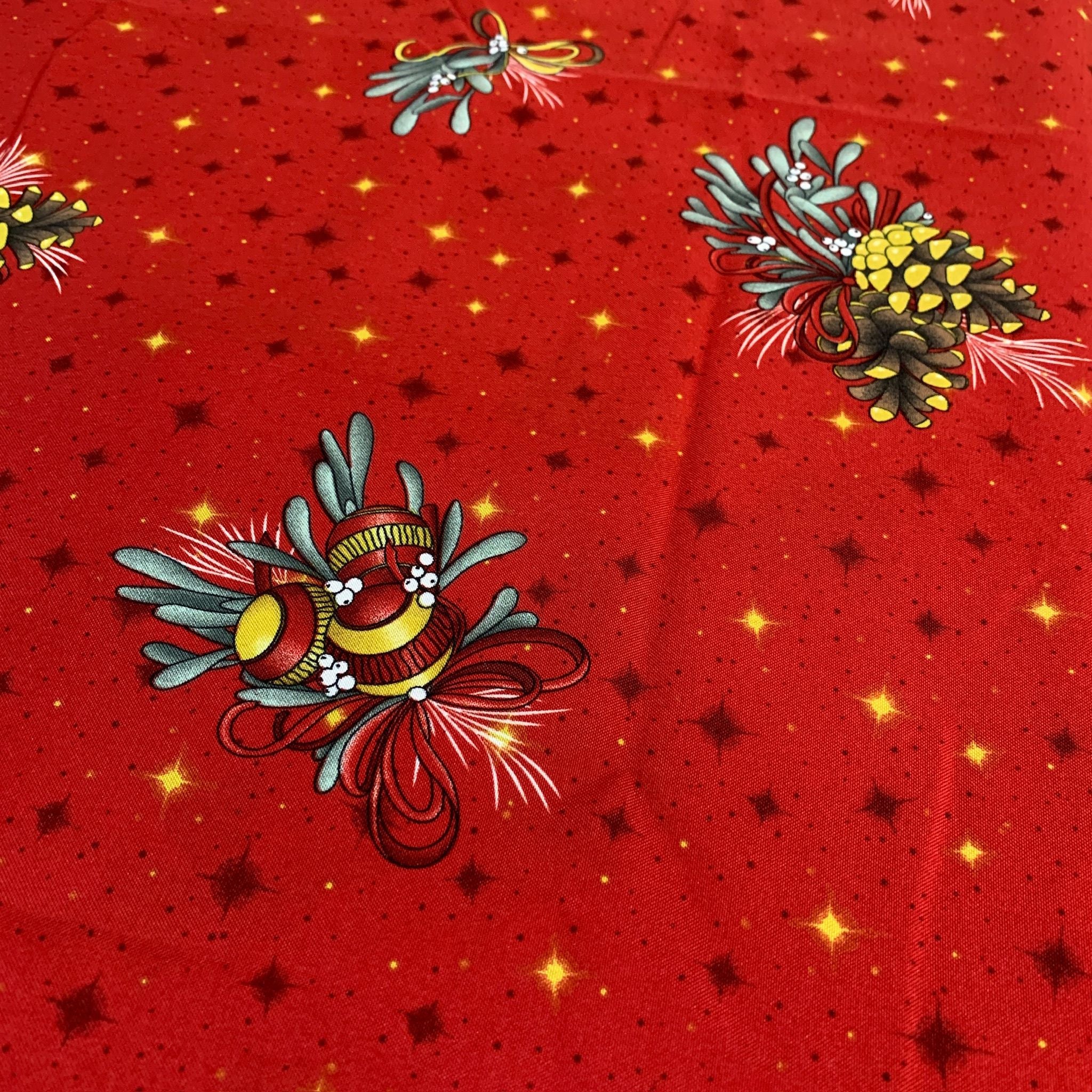 Toalha de Mesa Natal Bolas - Anti Nódoas