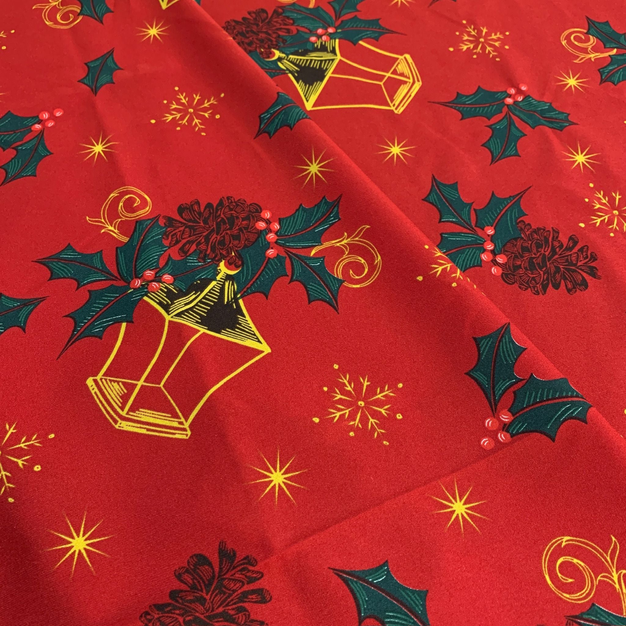 Toalha de Mesa Natal Candeeiro - Anti Nódoas