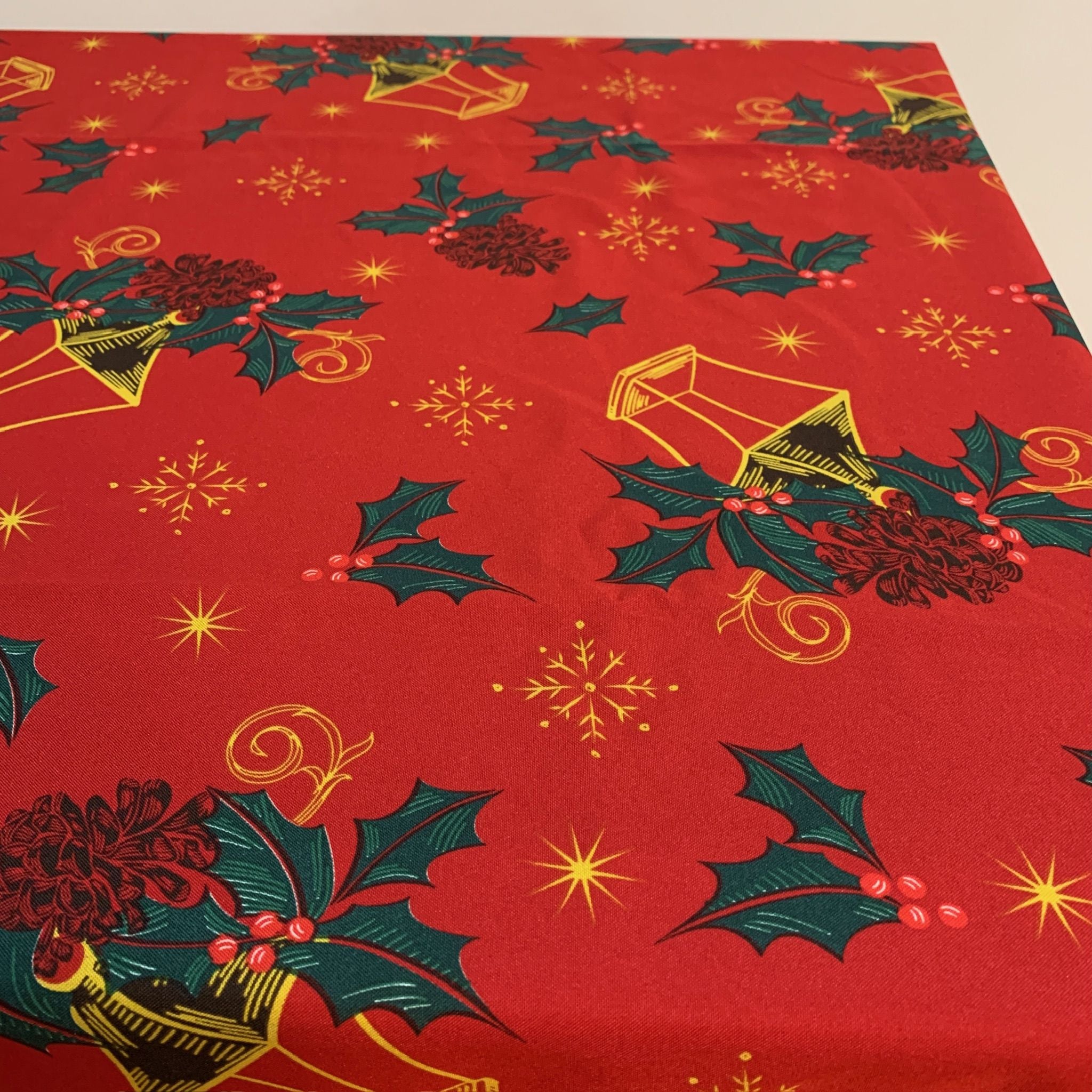 Toalha de Mesa Natal Candeeiro - Anti Nódoas