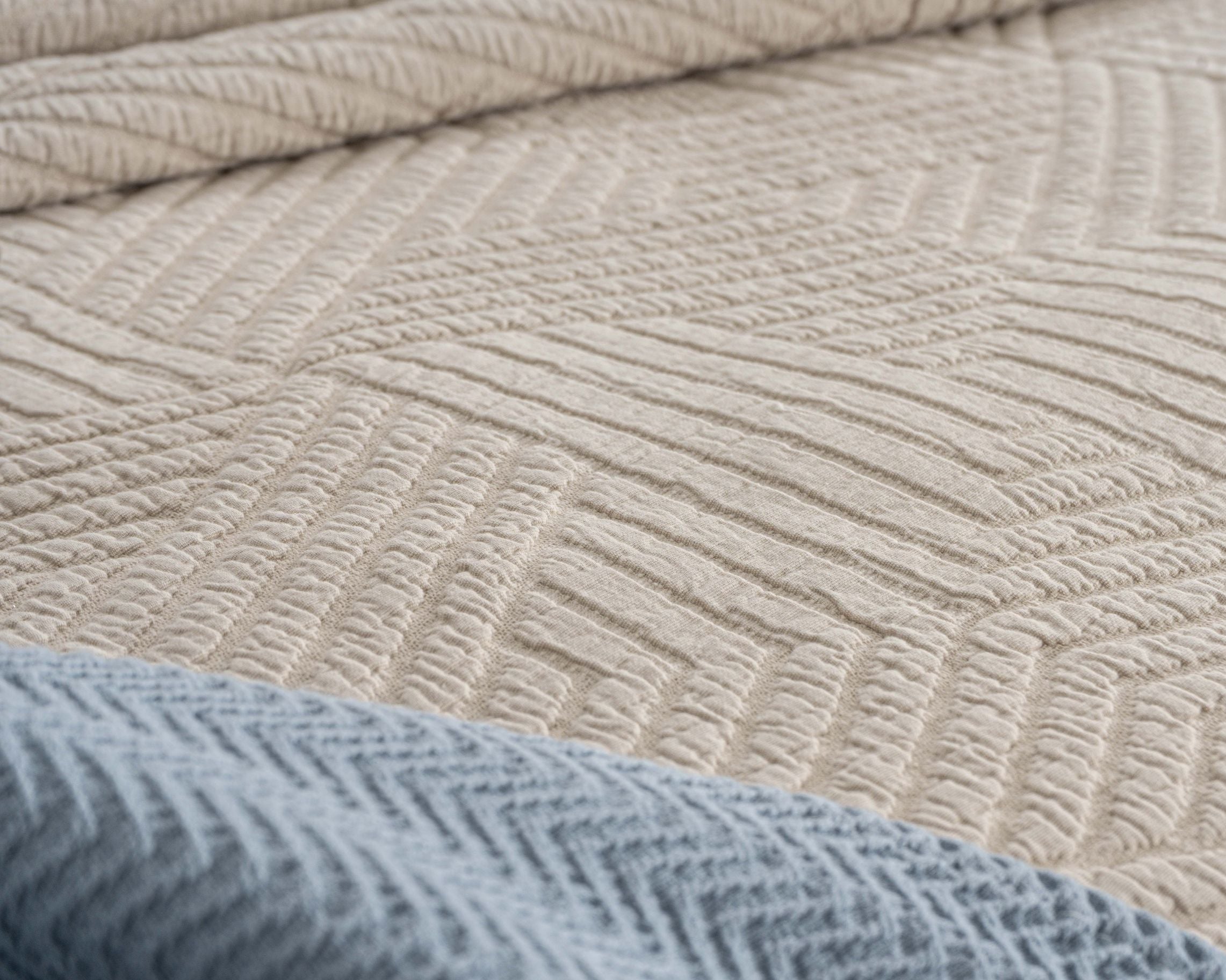 Colcha Jacquard Tomilho Bege