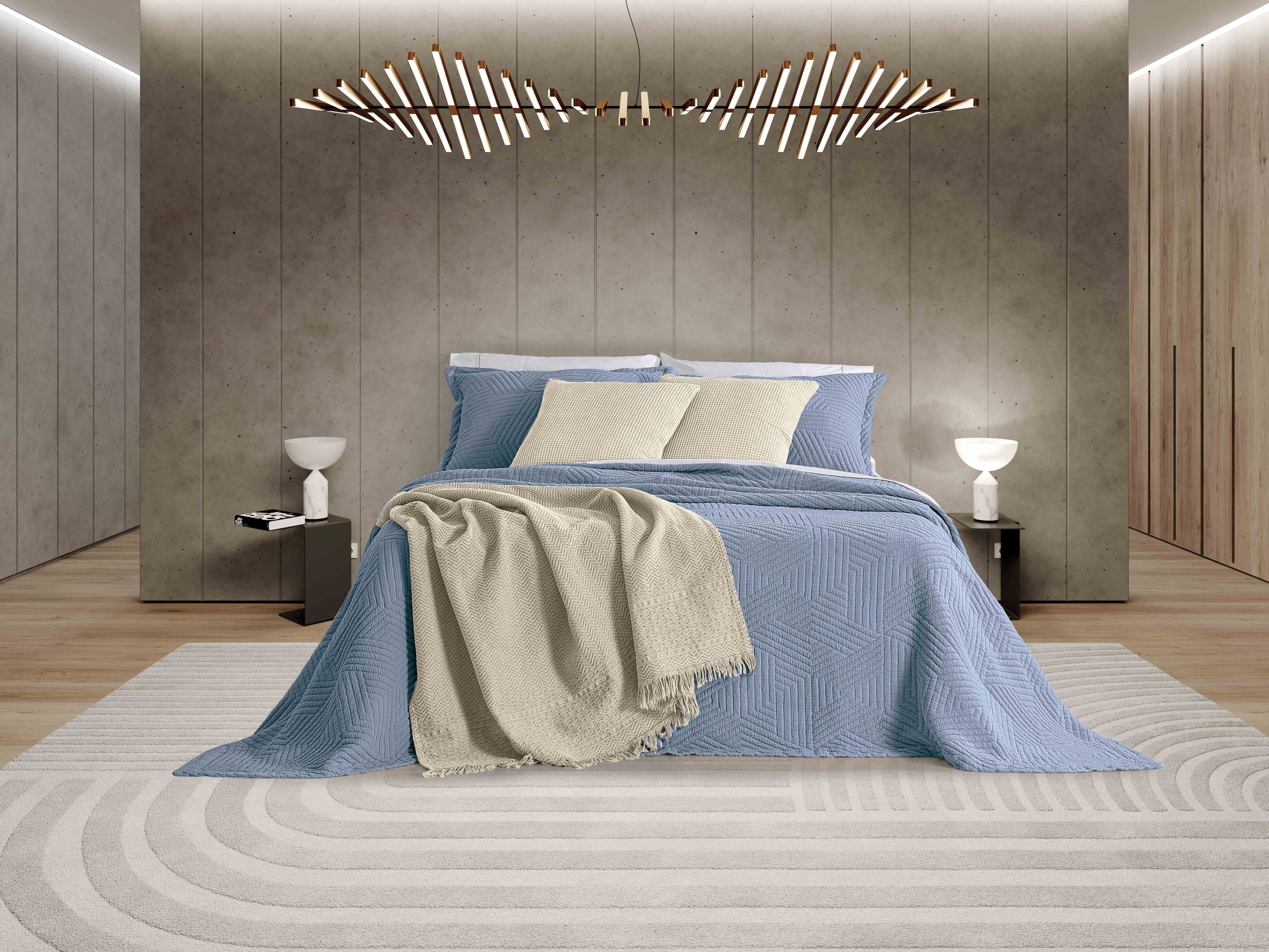 Colcha Tomilho - Azul