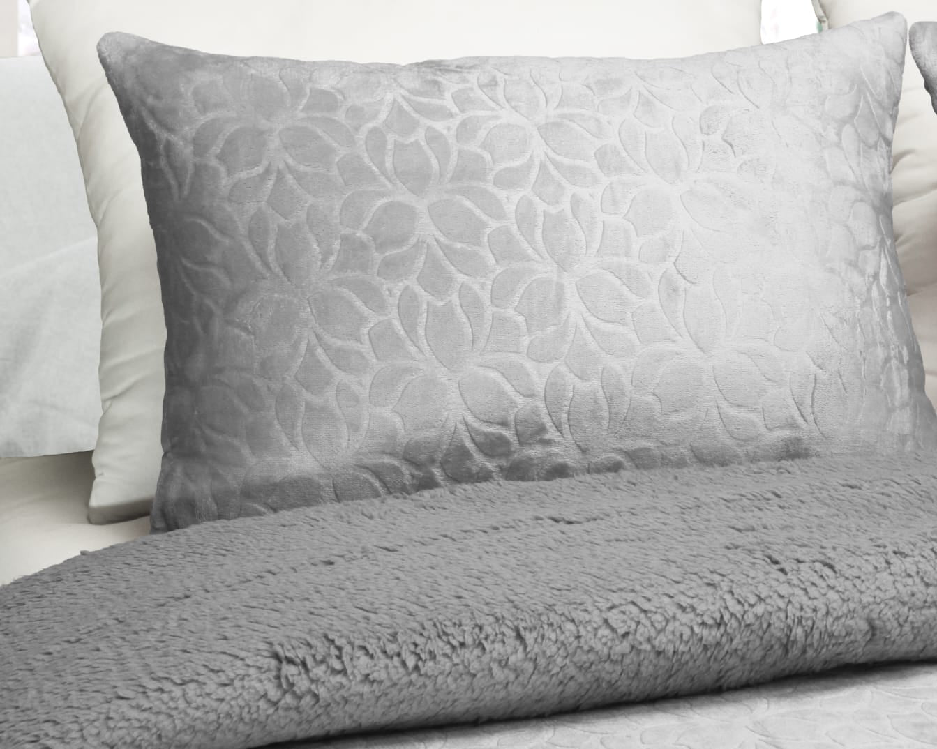 Edredom de Borrego Warm Lótus Cinza