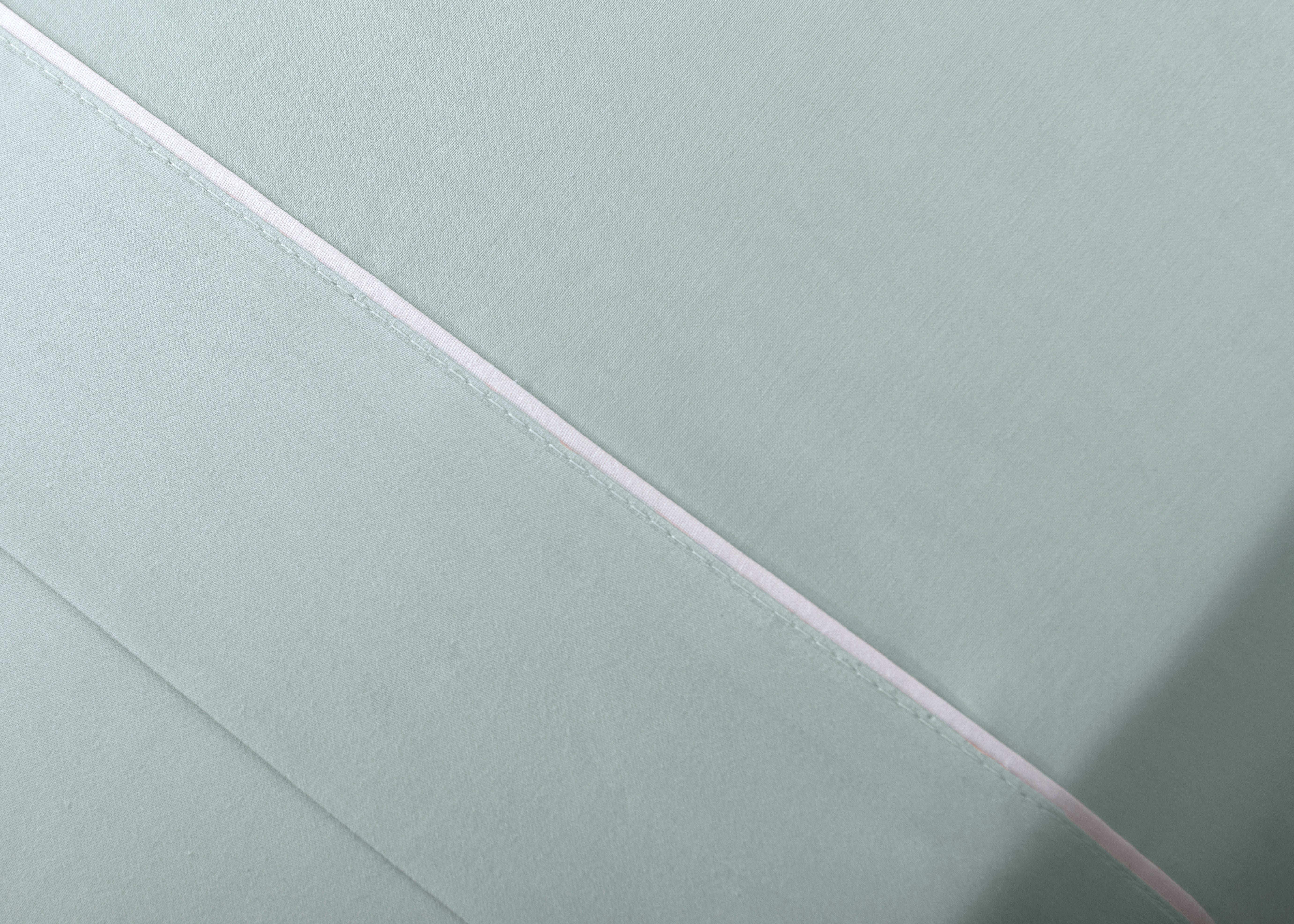 Jogo de Lençóis de Cama Algodão Percal 400 Fios Verde Água