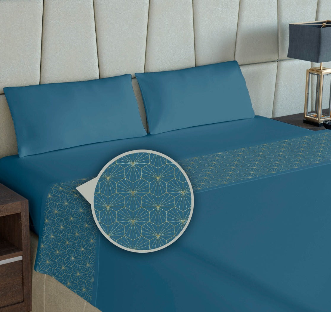 Lençóis de Coralina Gold 2 Azul