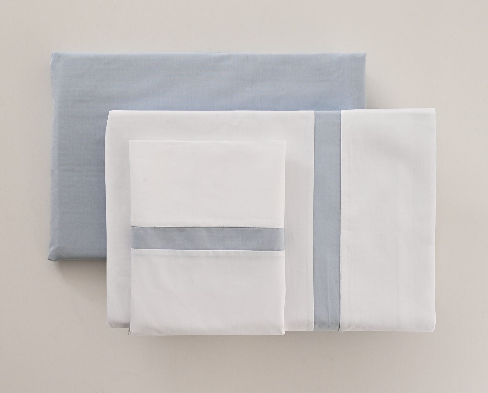 Lençóis Risca Percal 300 Fios - Azul