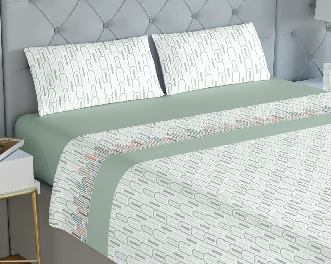 Jogo de Cama de Coralina Rosália Verde