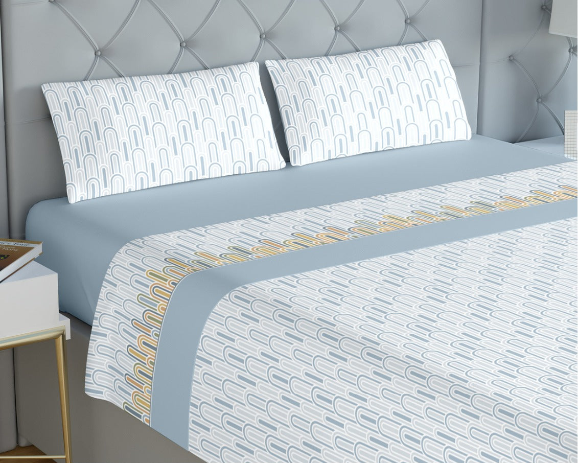 Jogo de Cama de Coralina Rosália Azul