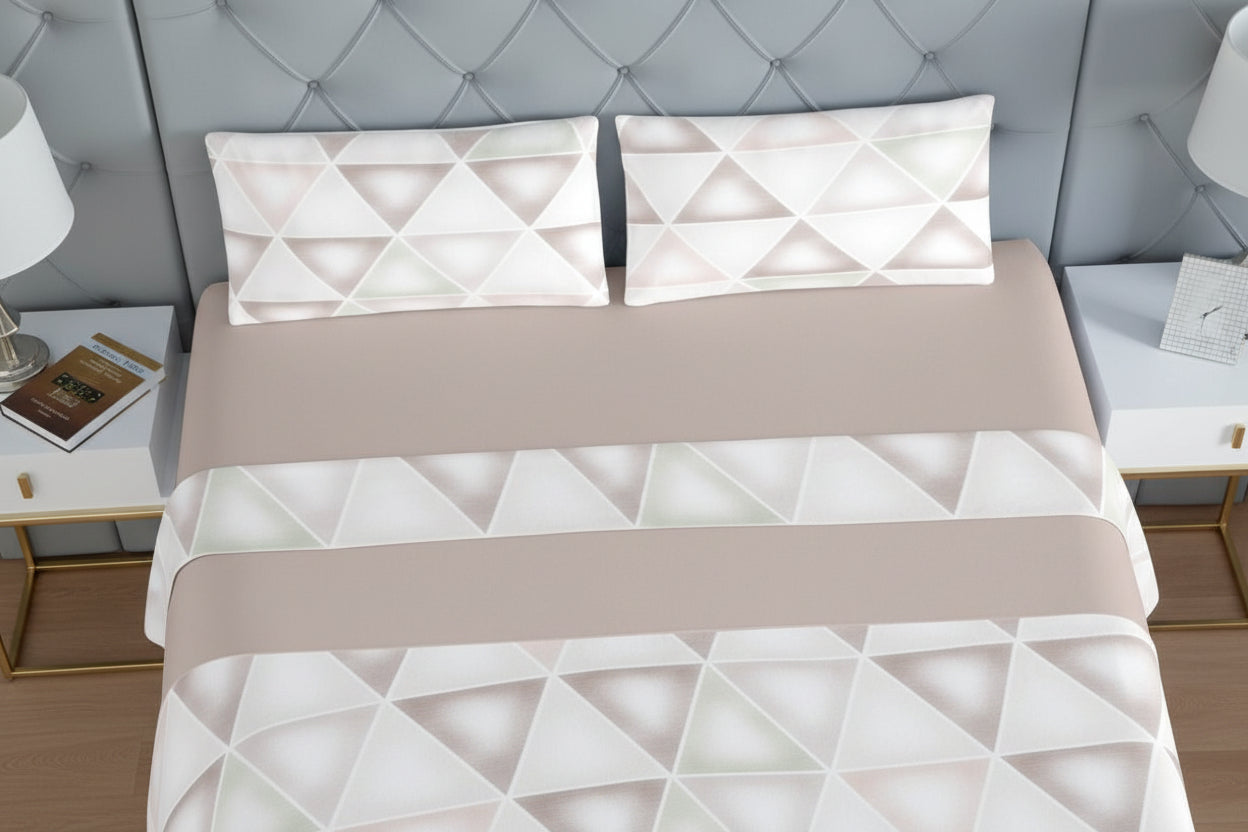 Jogo de Cama de Coralina Priscila Bege