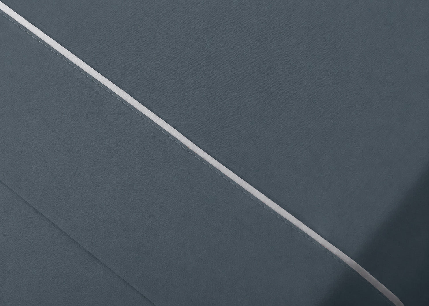 Jogo de Lençóis de Cama Algodão Cetim - 400 Fios Azul Ardósia